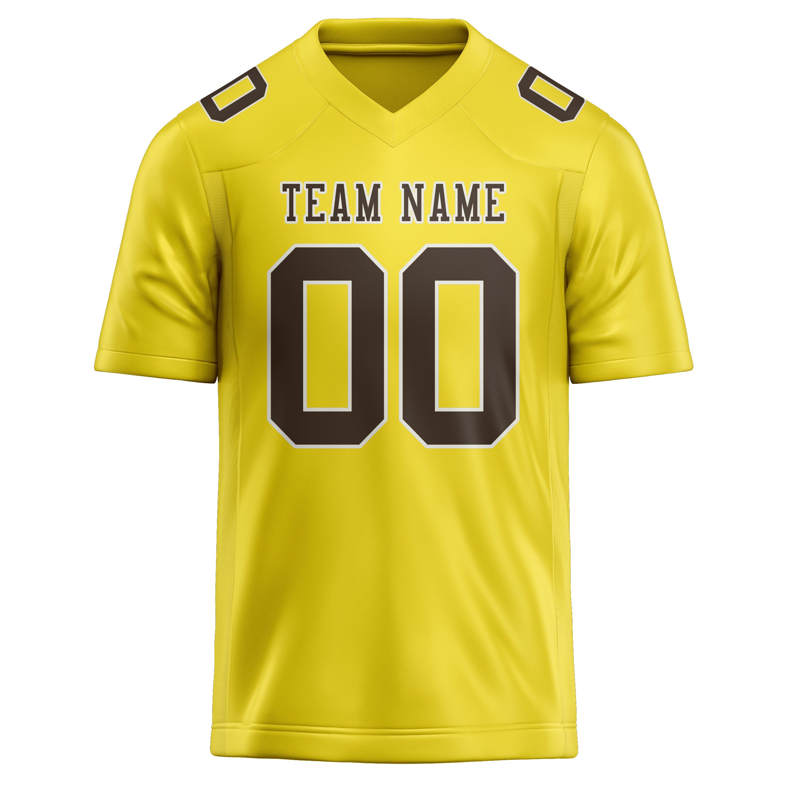 Maglia da rugby professionale personalizzata giallo pallido marrone