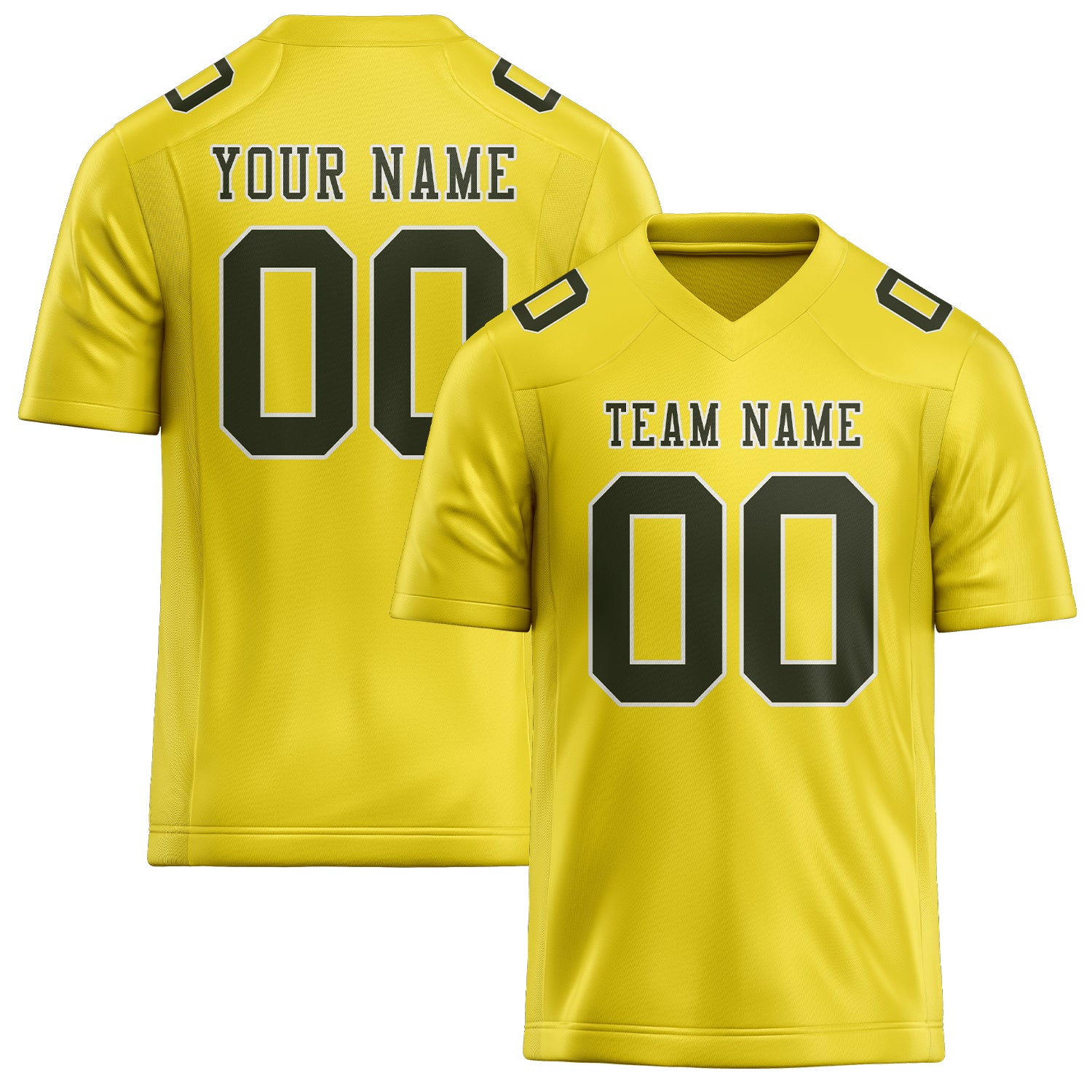 Maglia da rugby personalizzata professionale giallo pallido verde oliva scuro