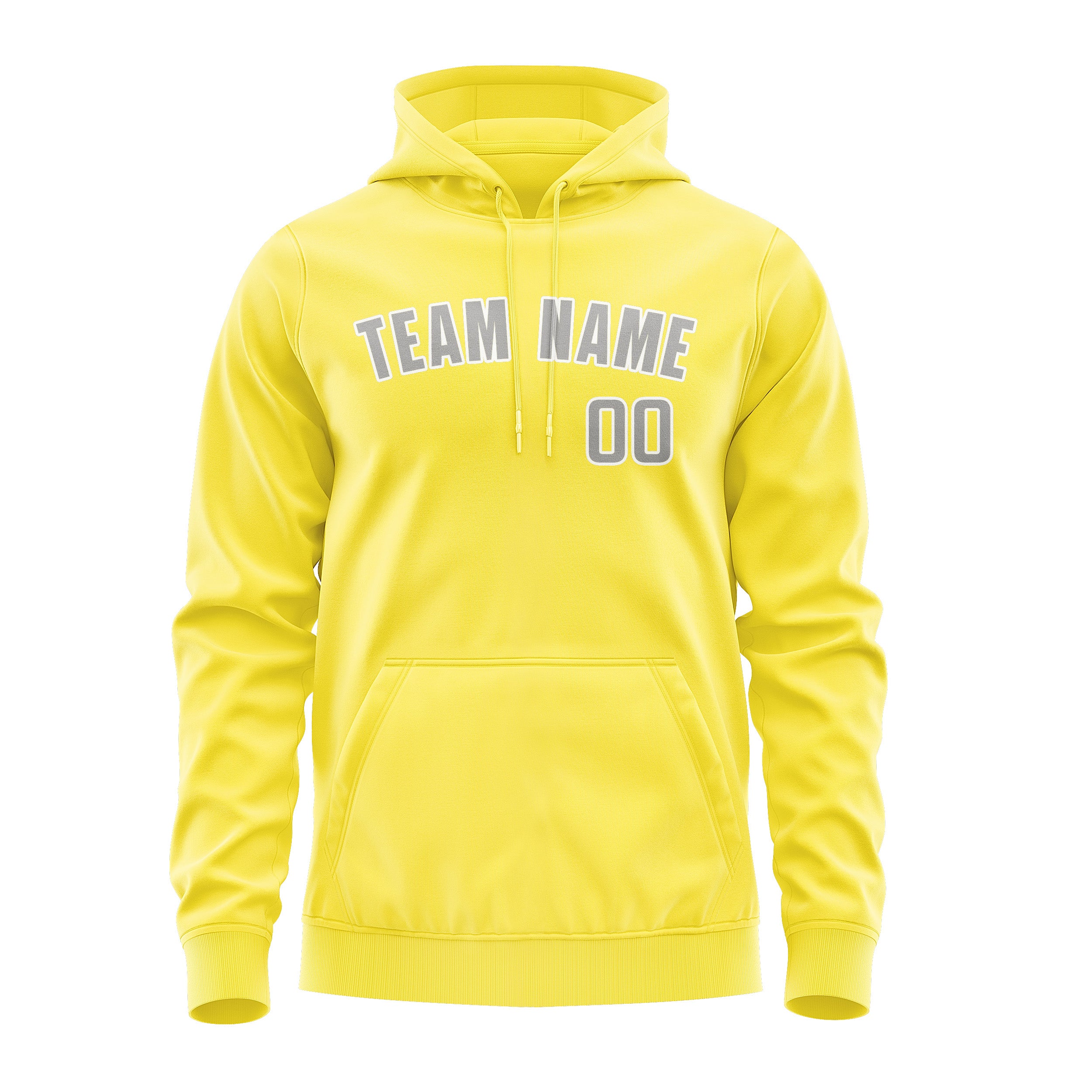 Maßgeschneidertes Blassgelb Grau Hoodie