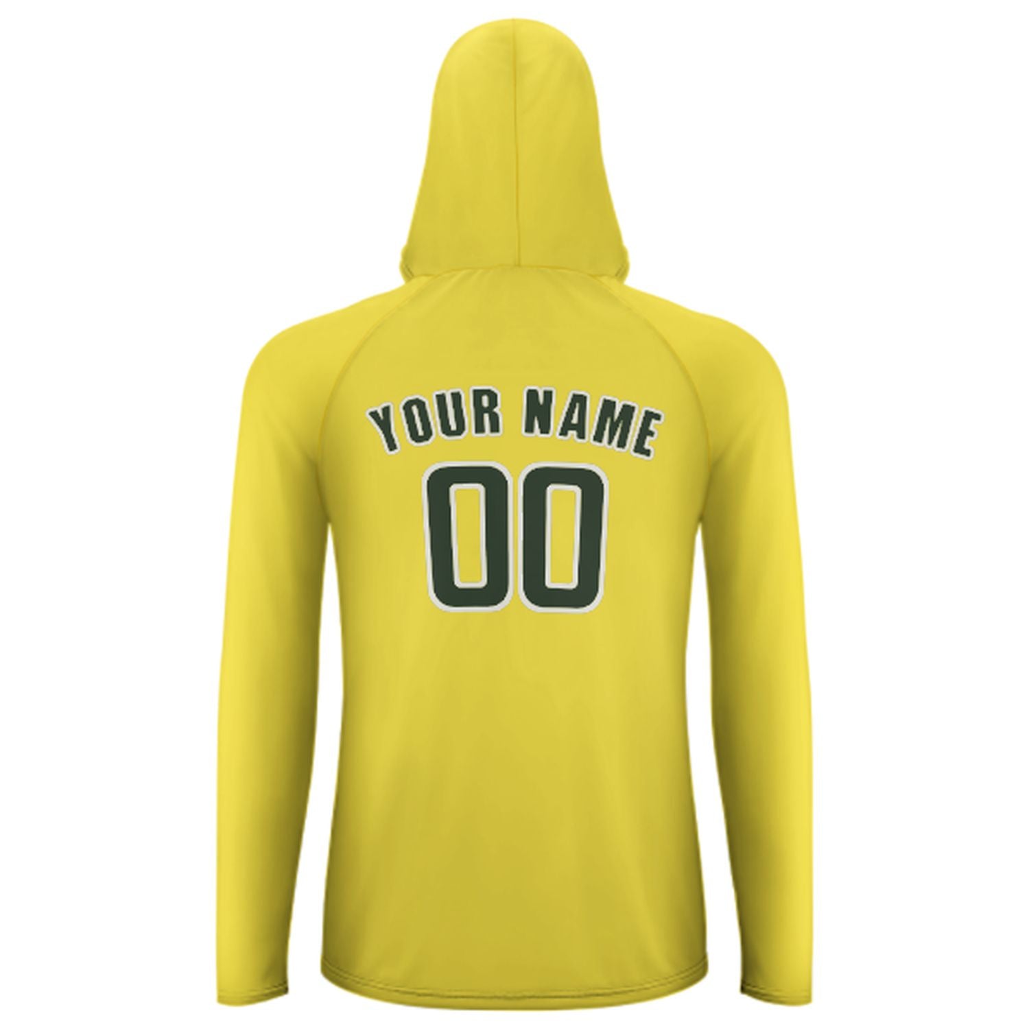 Na míru na míru bledě žlutá jedle zelená UV-hoodie