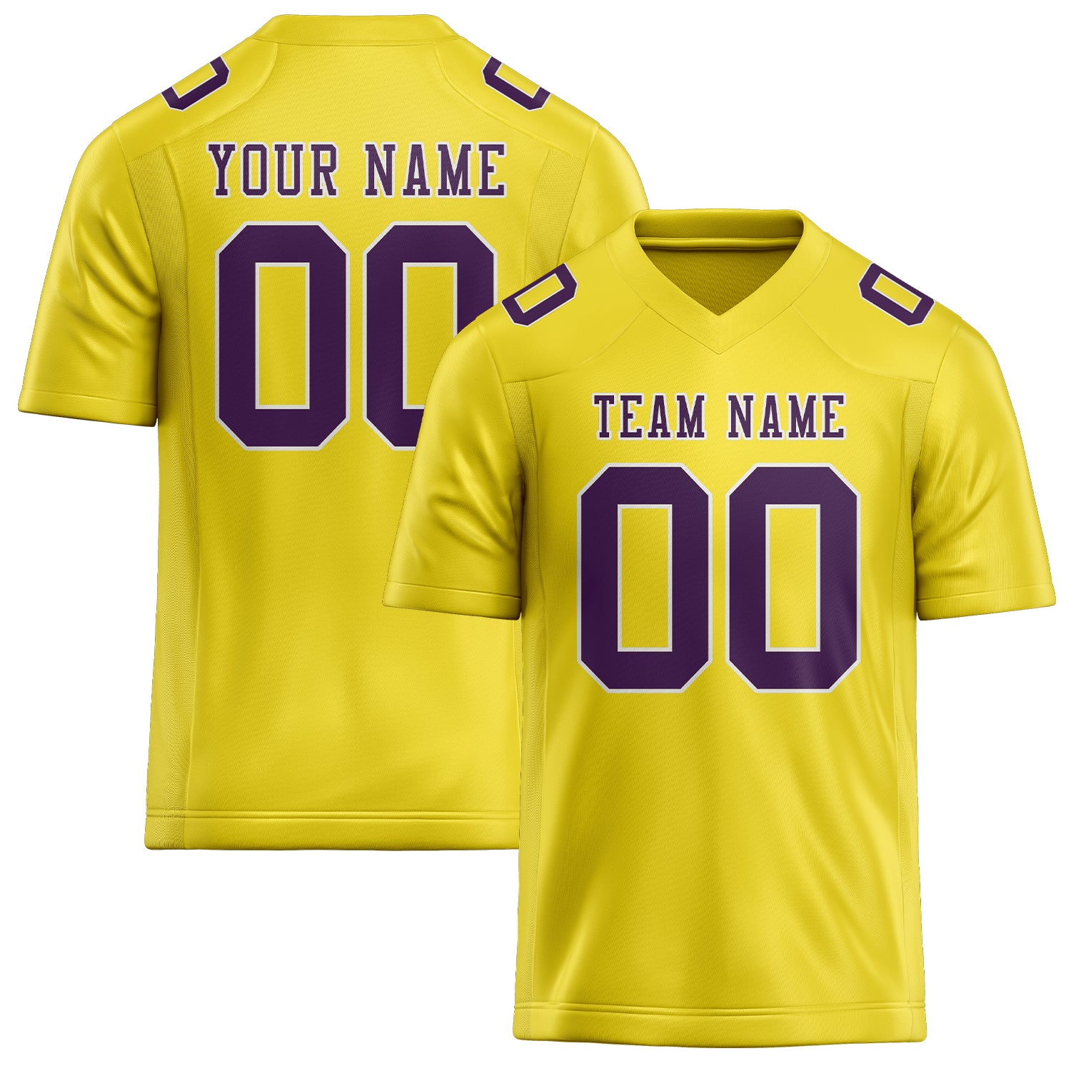 Maglia da rugby professionale personalizzata giallo pallido viola