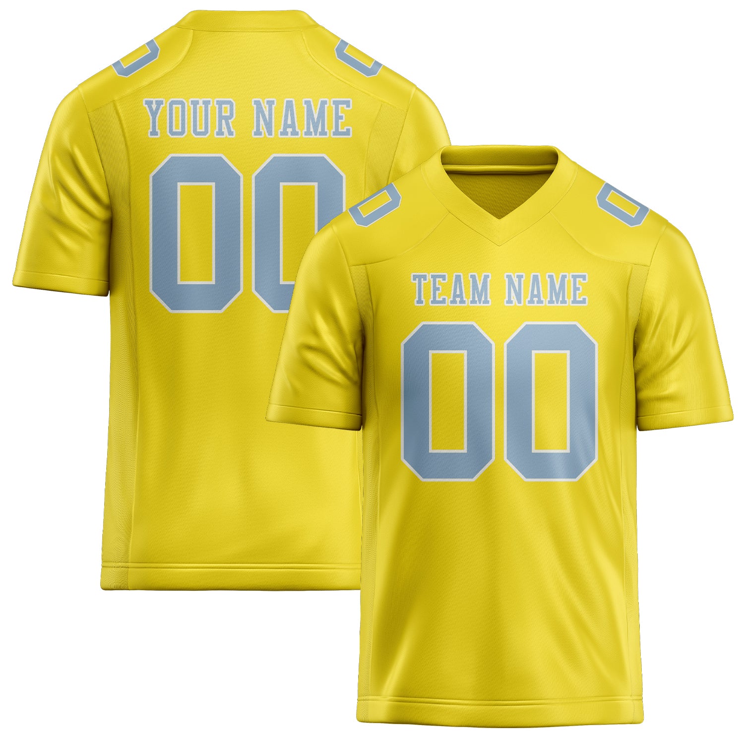 Maglia da rugby professionale personalizzata giallo pallido azzurro