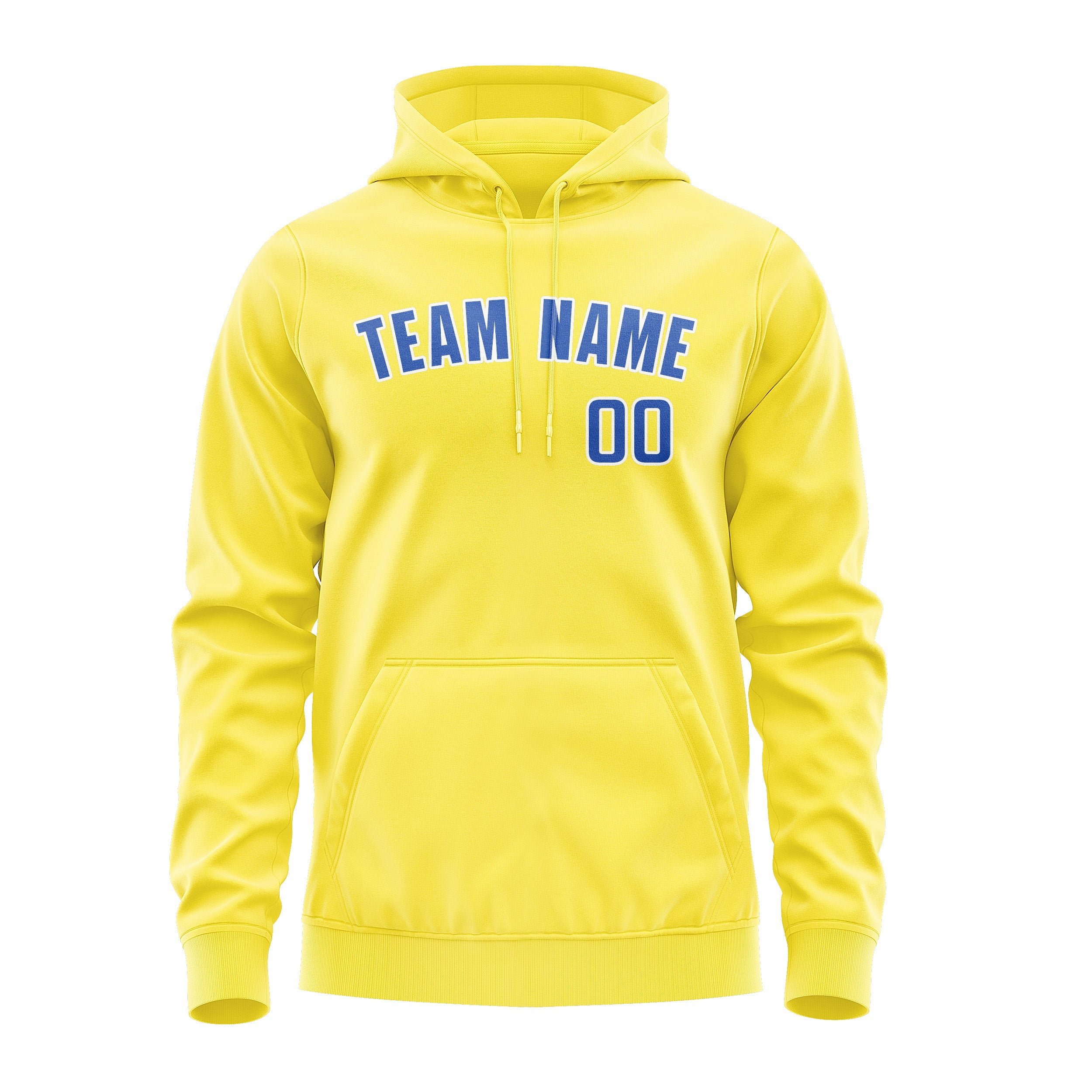Maßgeschneidertes Blassgelb Himmelblau Hoodie