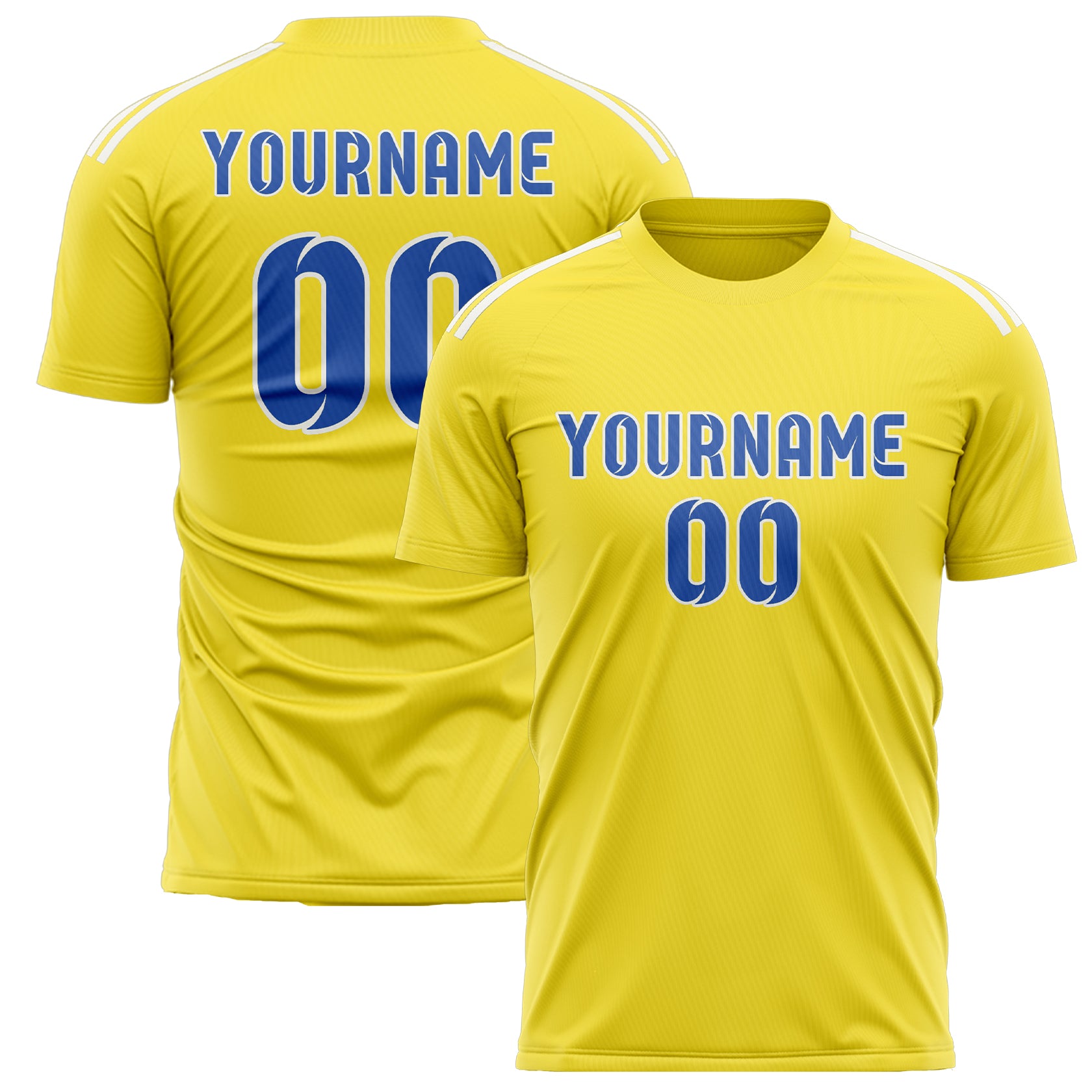Benutzerdefiniertes Professionelles Blassgelb Himmelblau Fußballtrikot