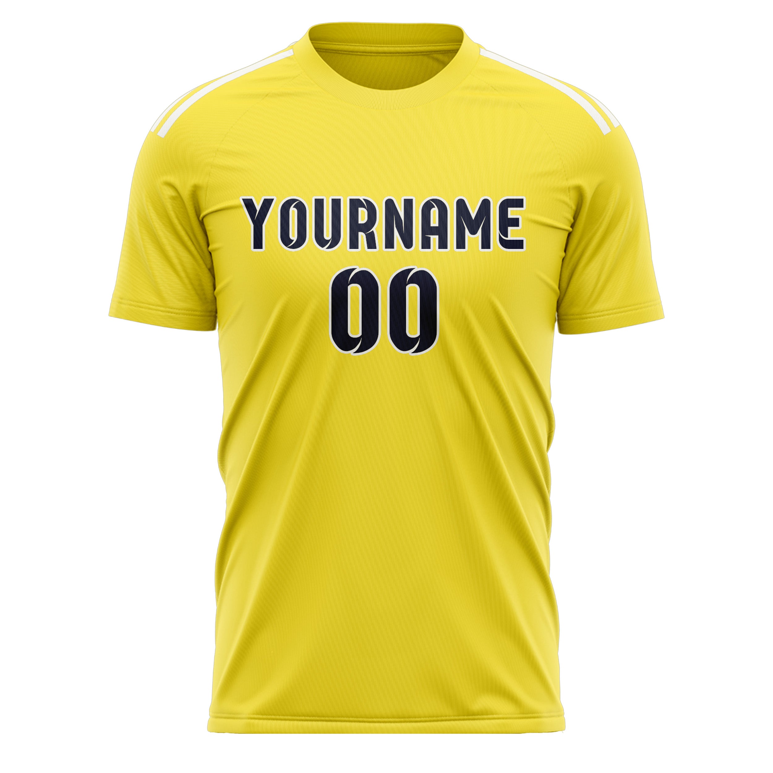 Benutzerdefiniertes Professionelles Blassgelb Stahlblau Fußballtrikot