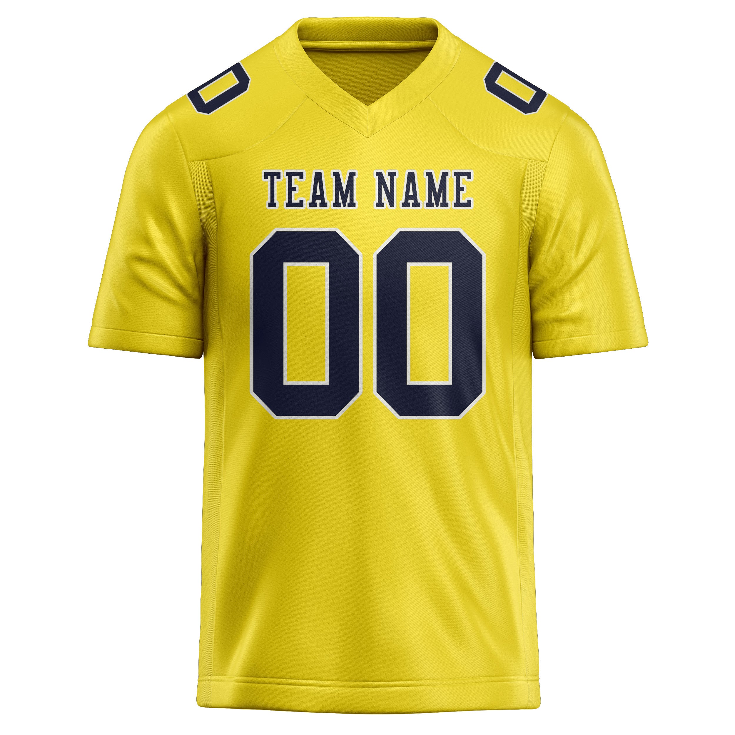Maglia da rugby professionale personalizzata giallo pallido acciaio blu