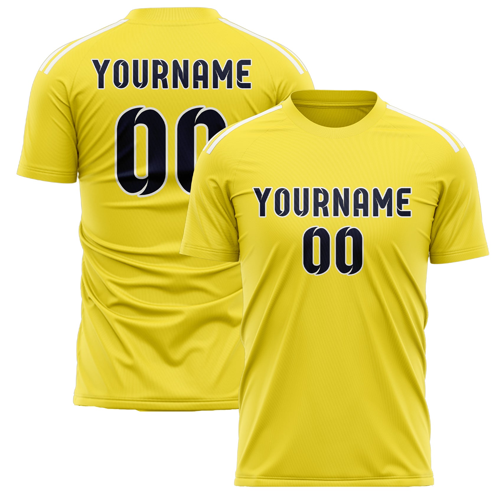 Benutzerdefiniertes Professionelles Blassgelb Stahlblau Fußballtrikot