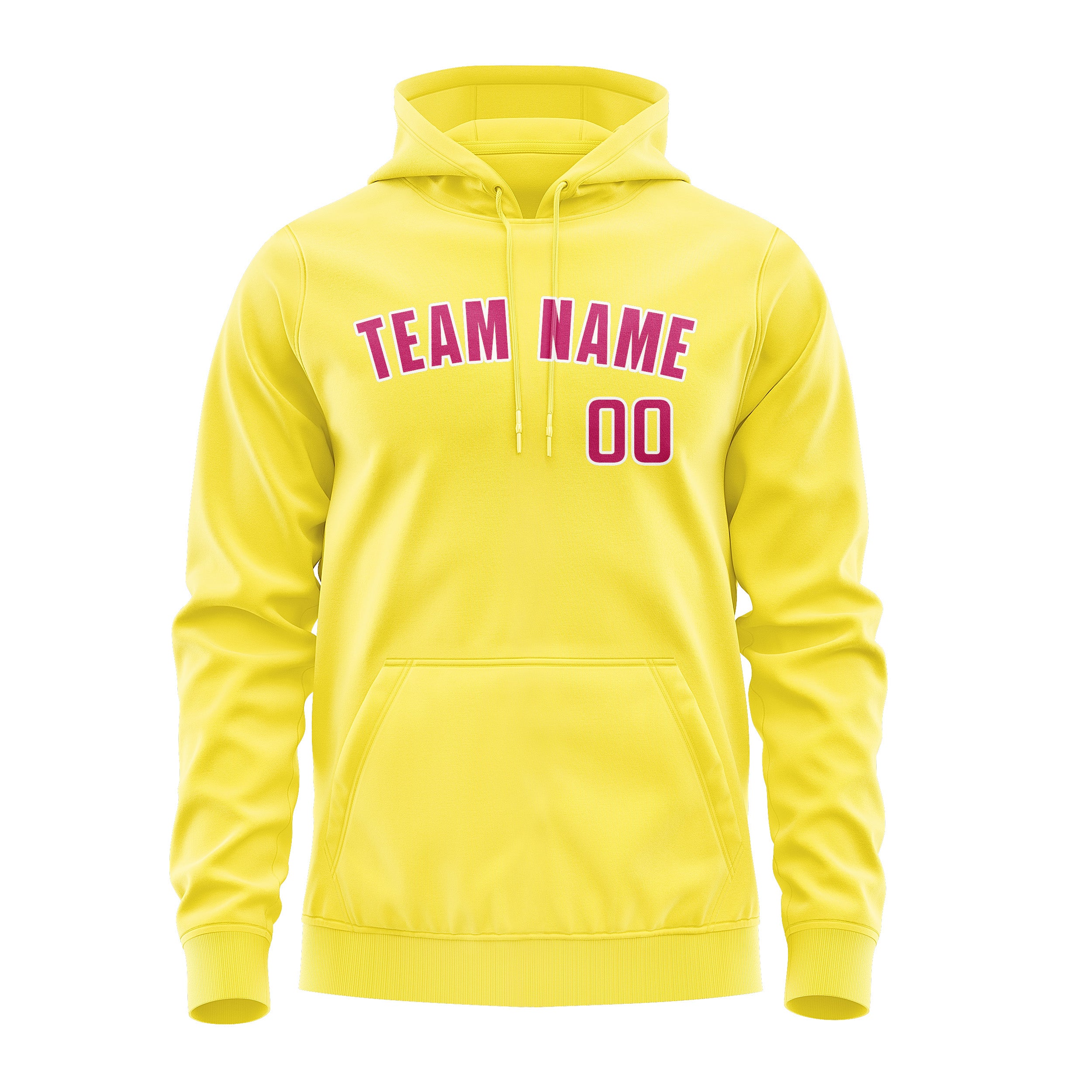 Maßgeschneidertes Blassgelb Rosarot Hoodie