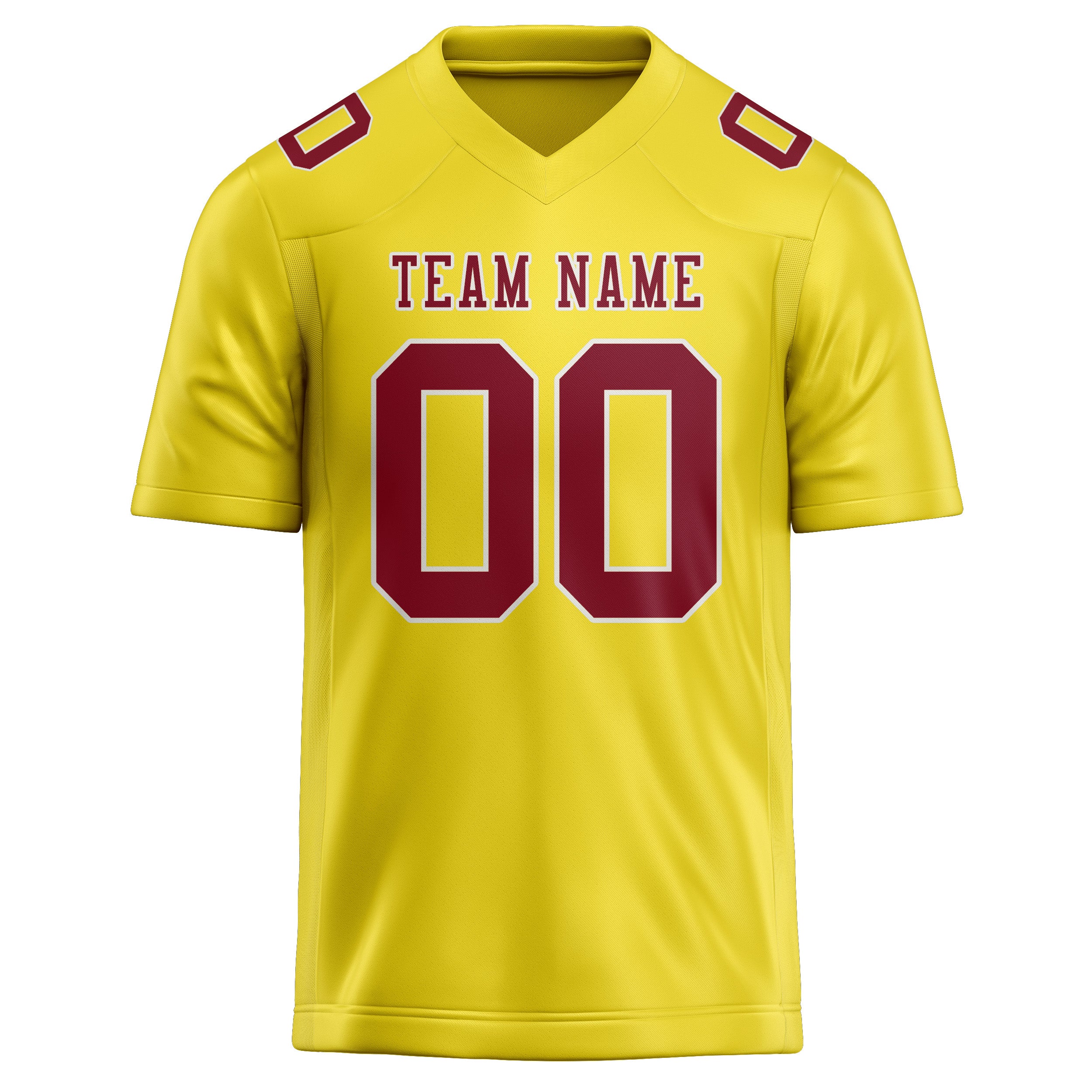 Maglia da rugby professionale personalizzata giallo pallido cremisi