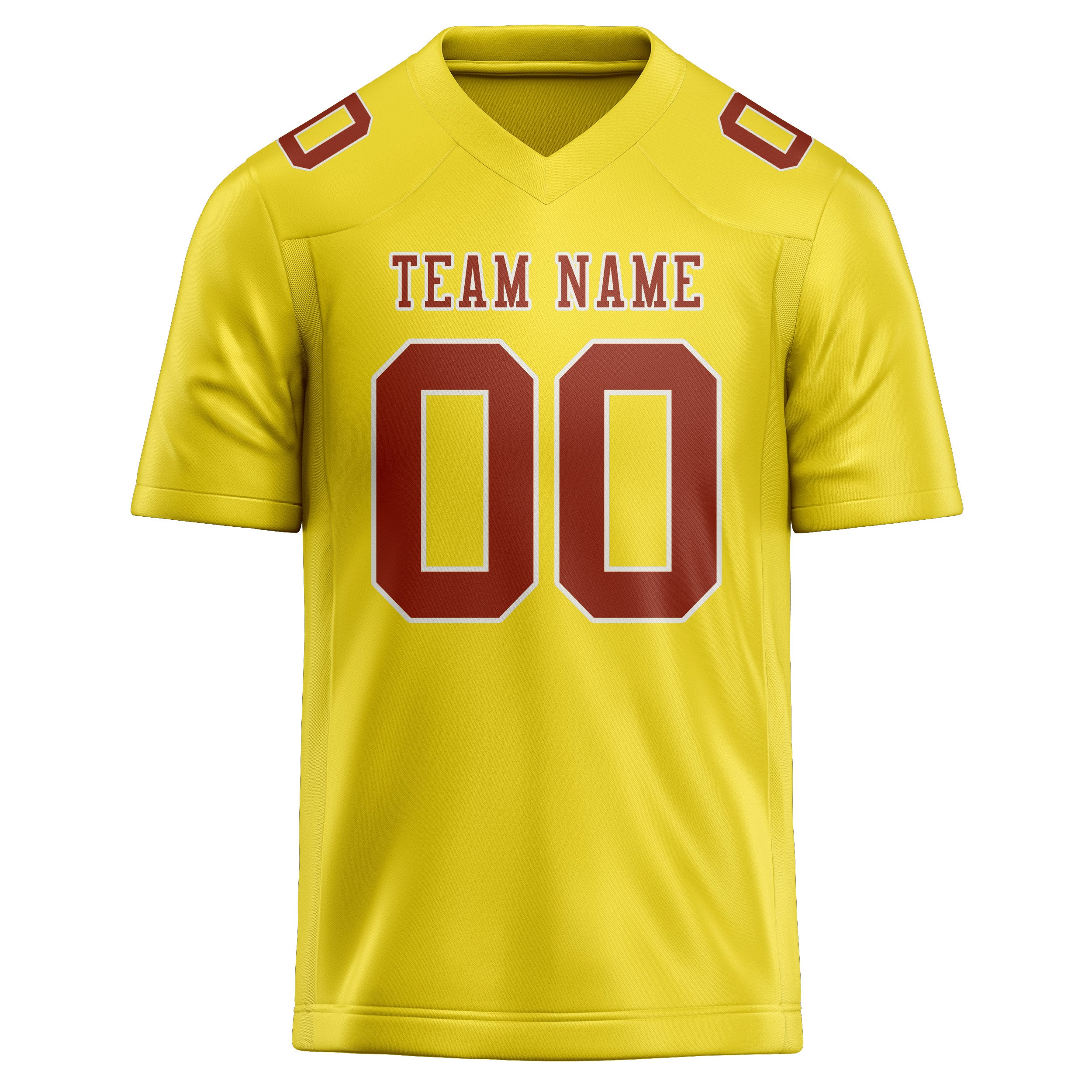 Maglia da rugby professionale personalizzata giallo pallido corallo rosso