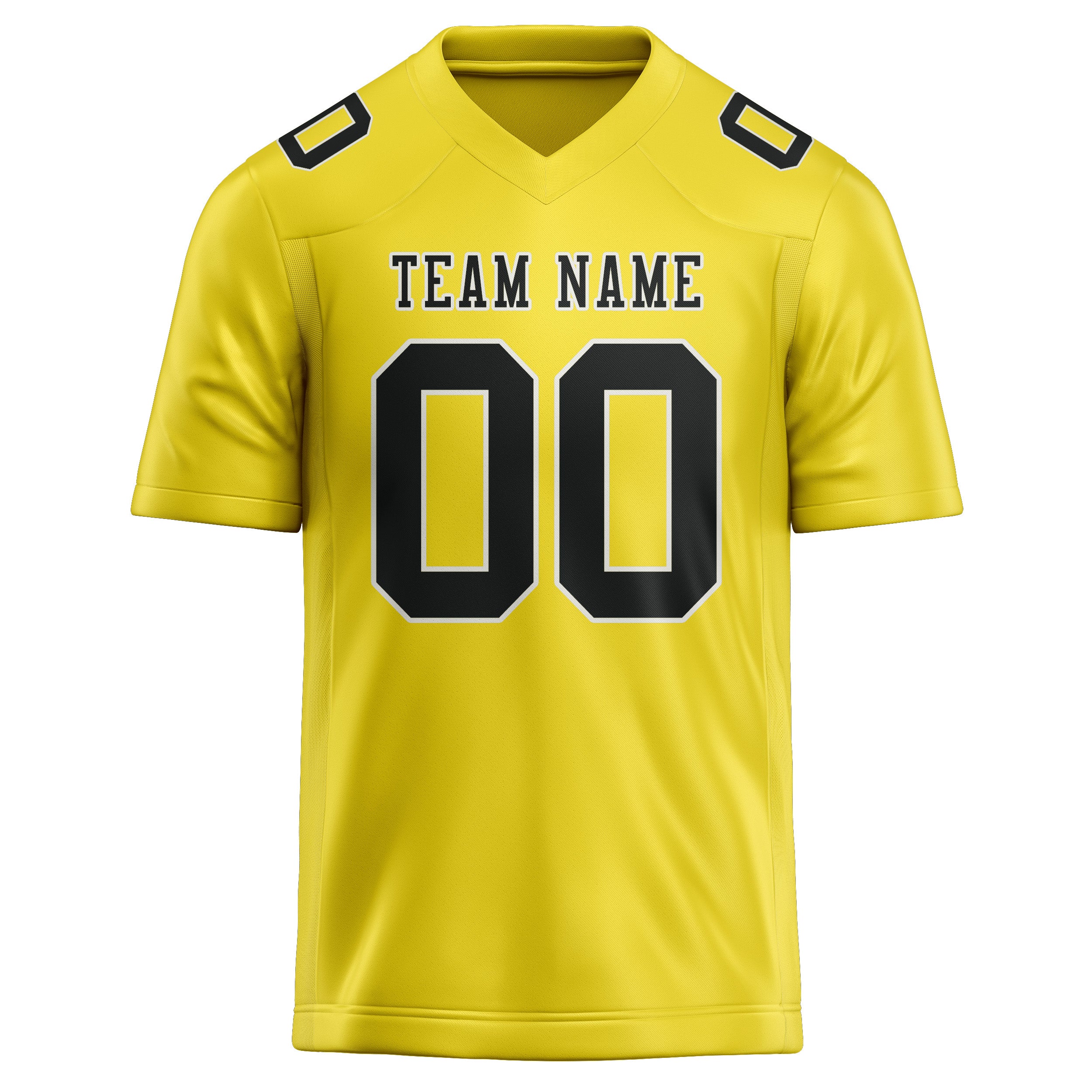 Maglia da rugby personalizzata professionale giallo pallido nera