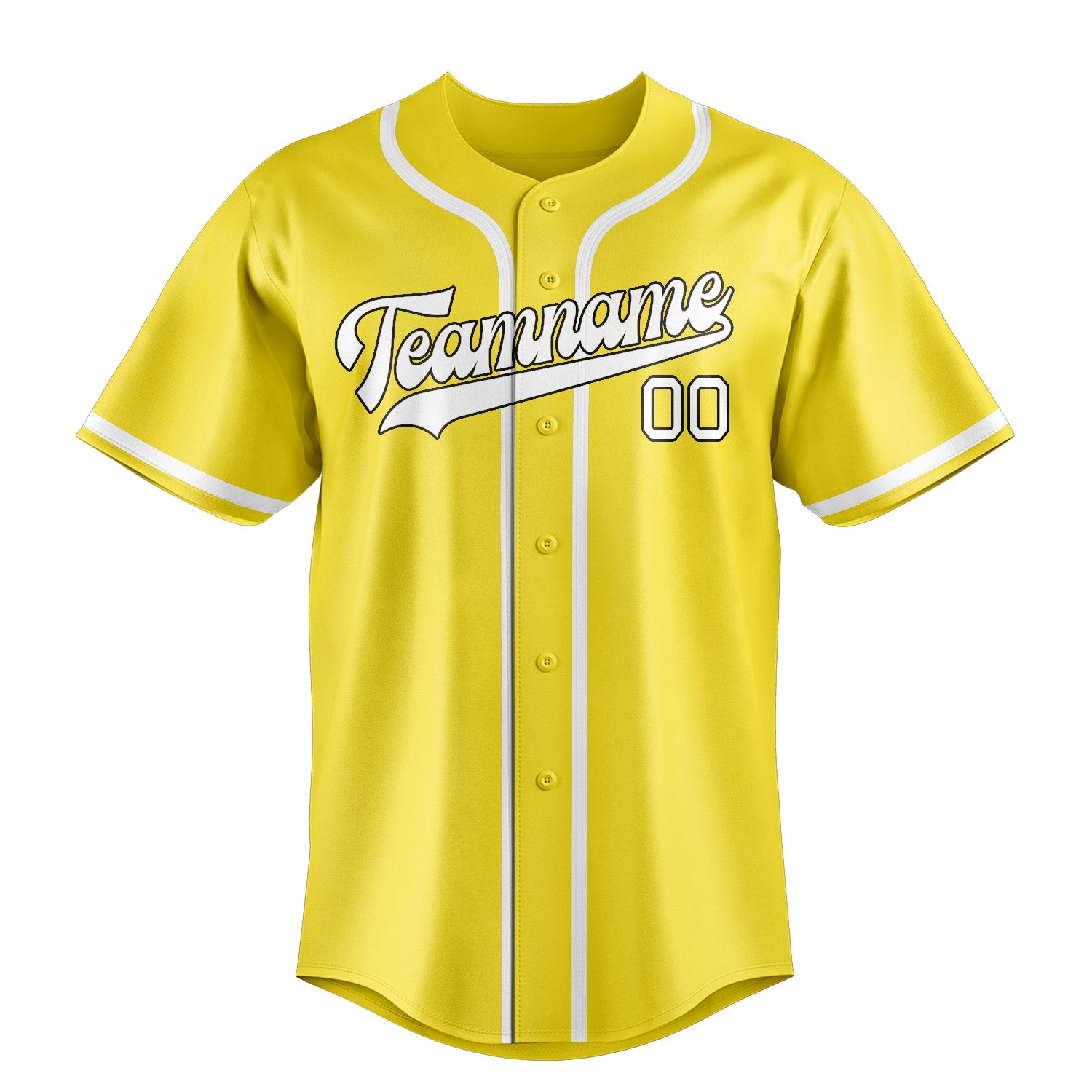 Benutzerdefiniertes Professionelles Blassgelb Weiß Baseballtrikot