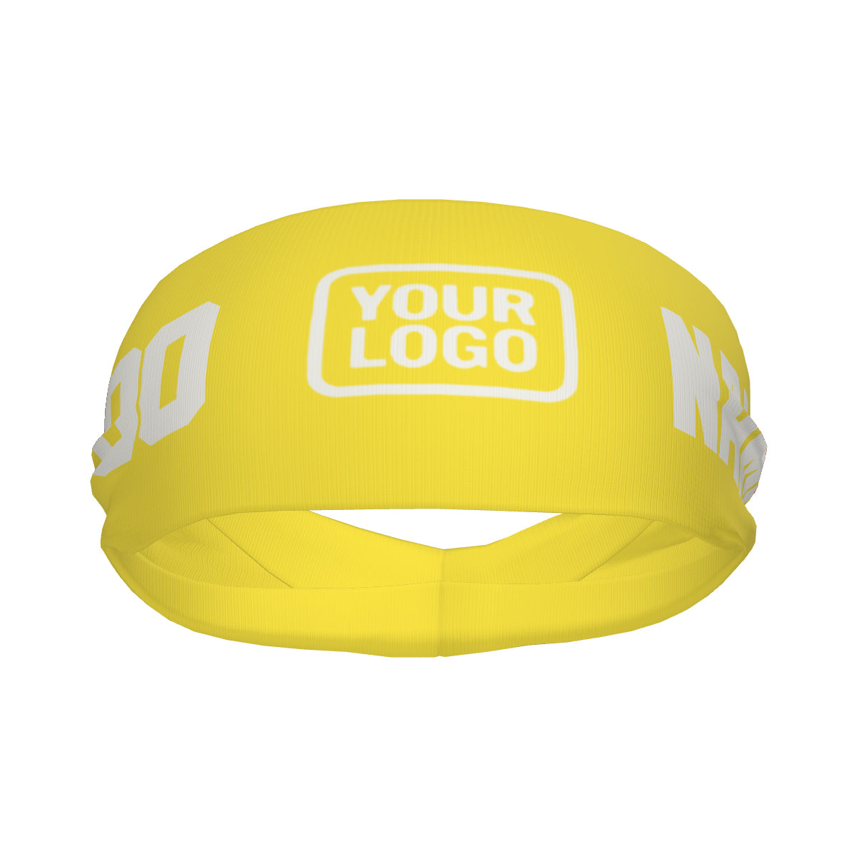 Maßgeschneidertes Blassgelb Weiß Sport Stirnband