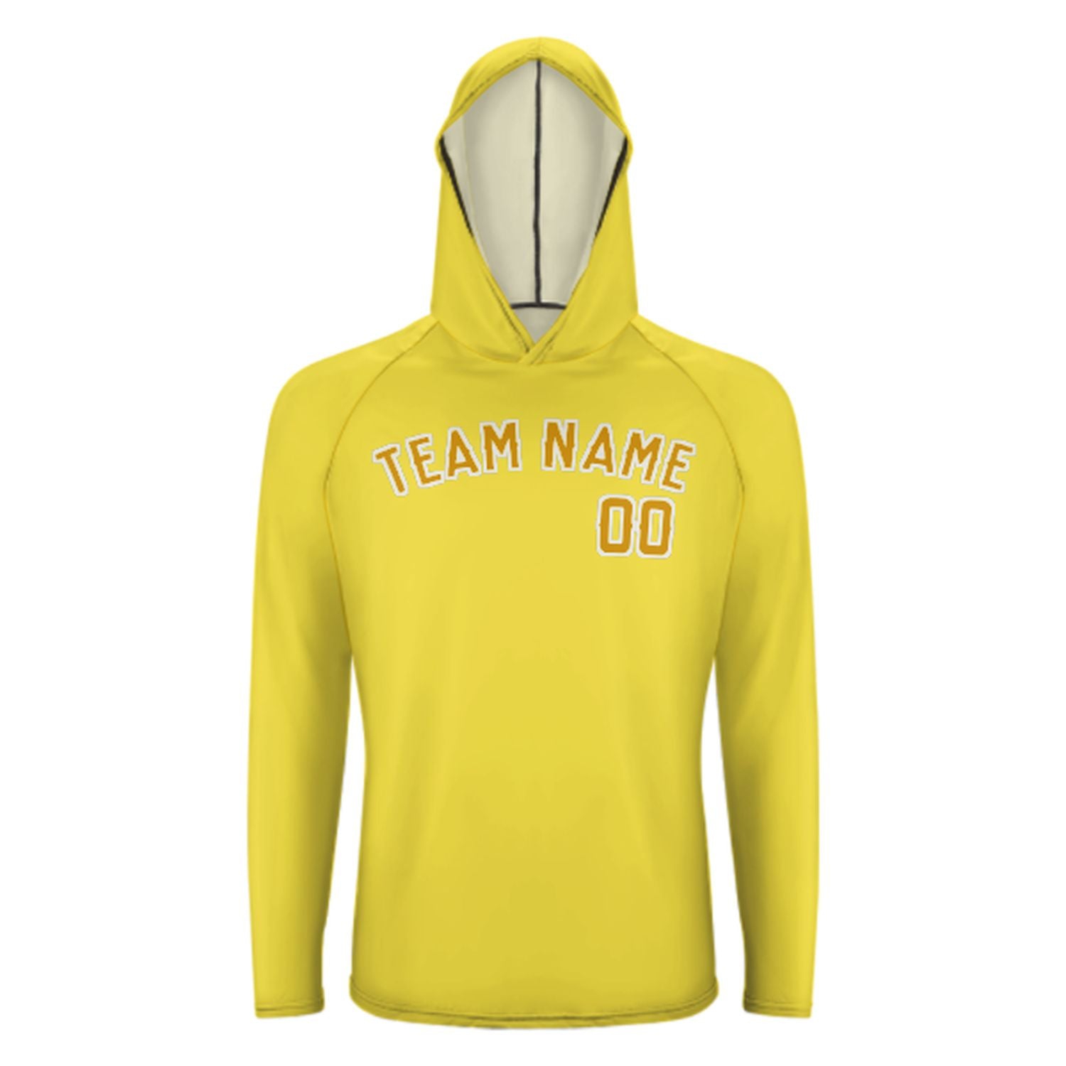 Na míru na míru světle žlutá žlutá UV-hoodie