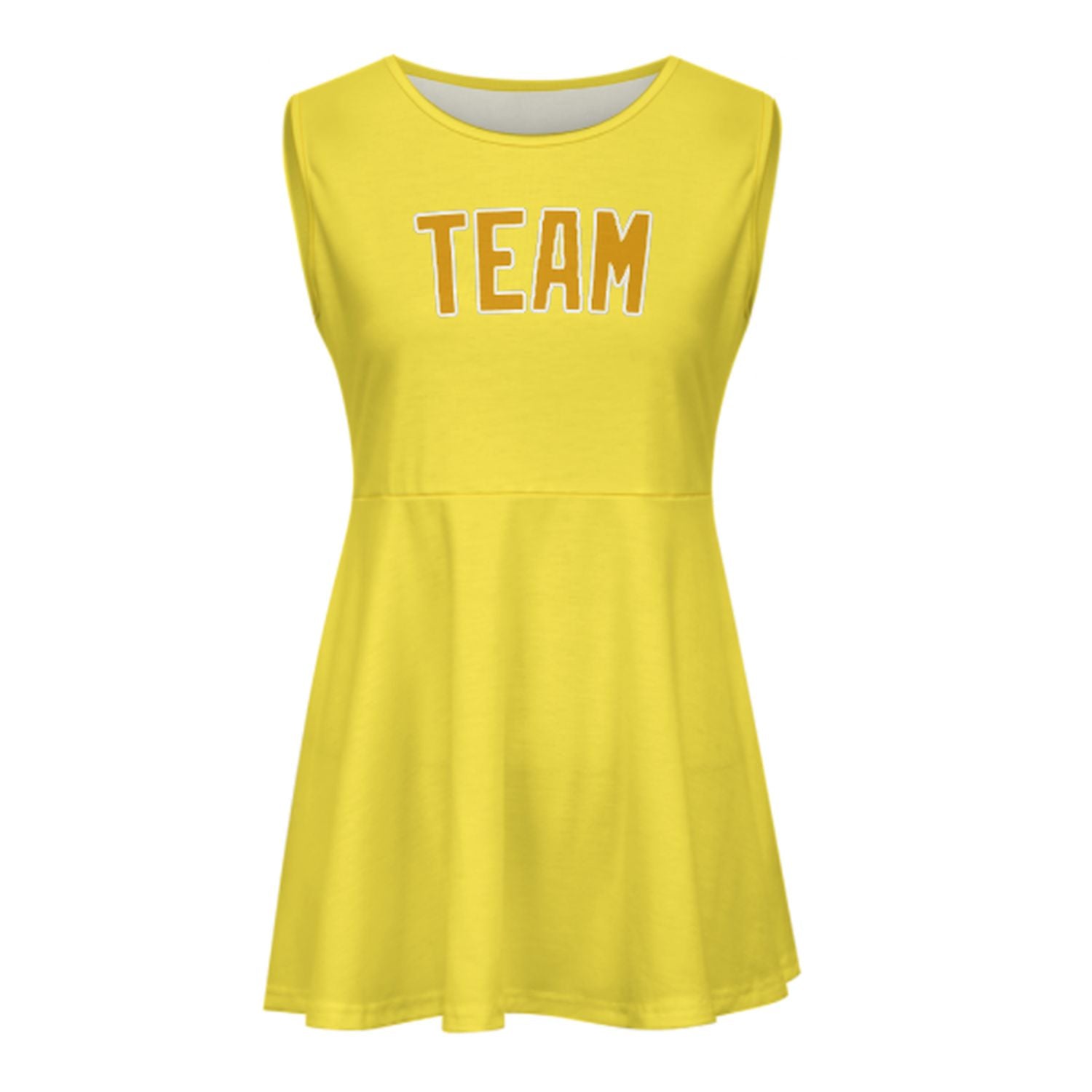 Maßgeschneidertes Blassgelb Gelb Cheerleader-Kleid