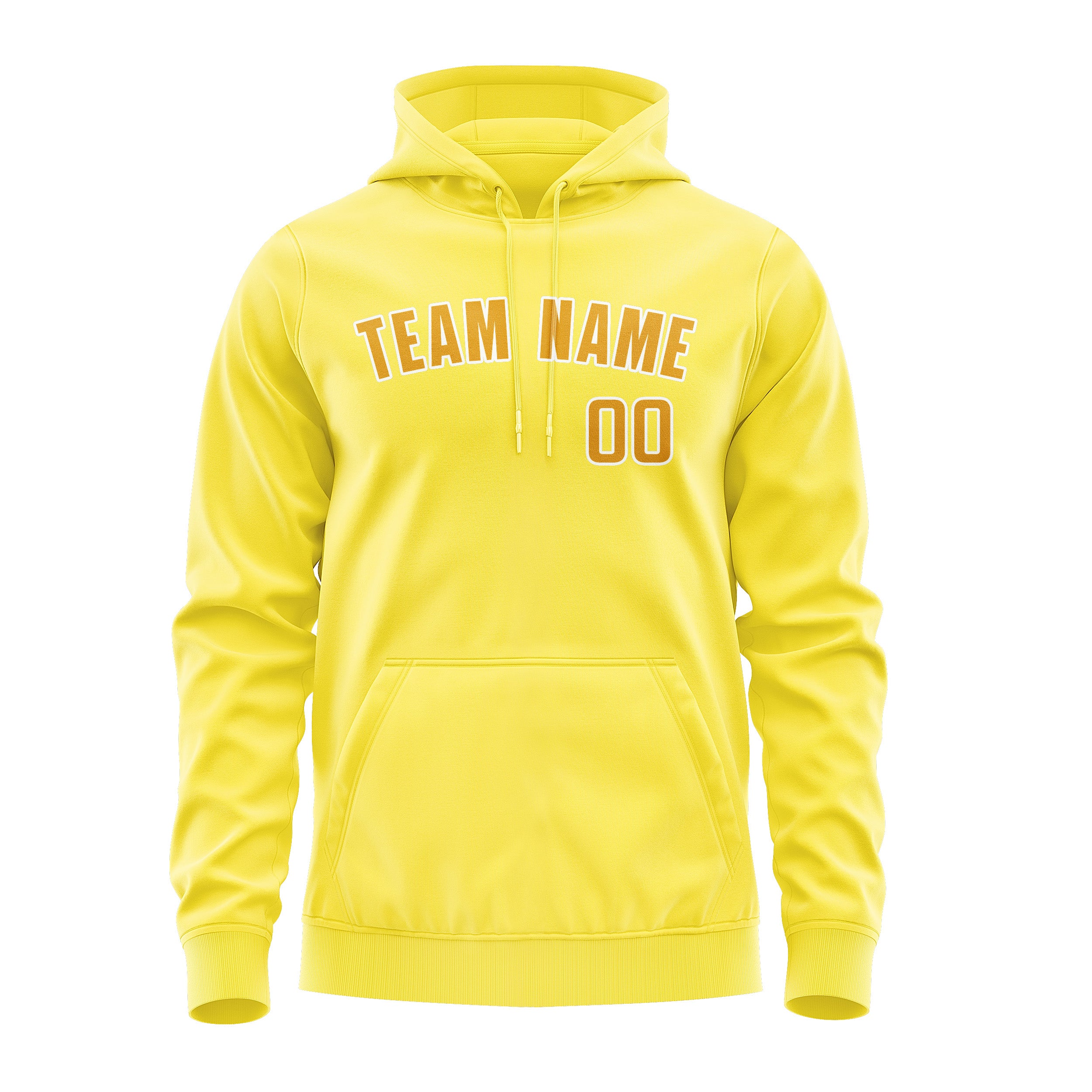 Maßgeschneidertes Blassgelb Gelb Hoodie