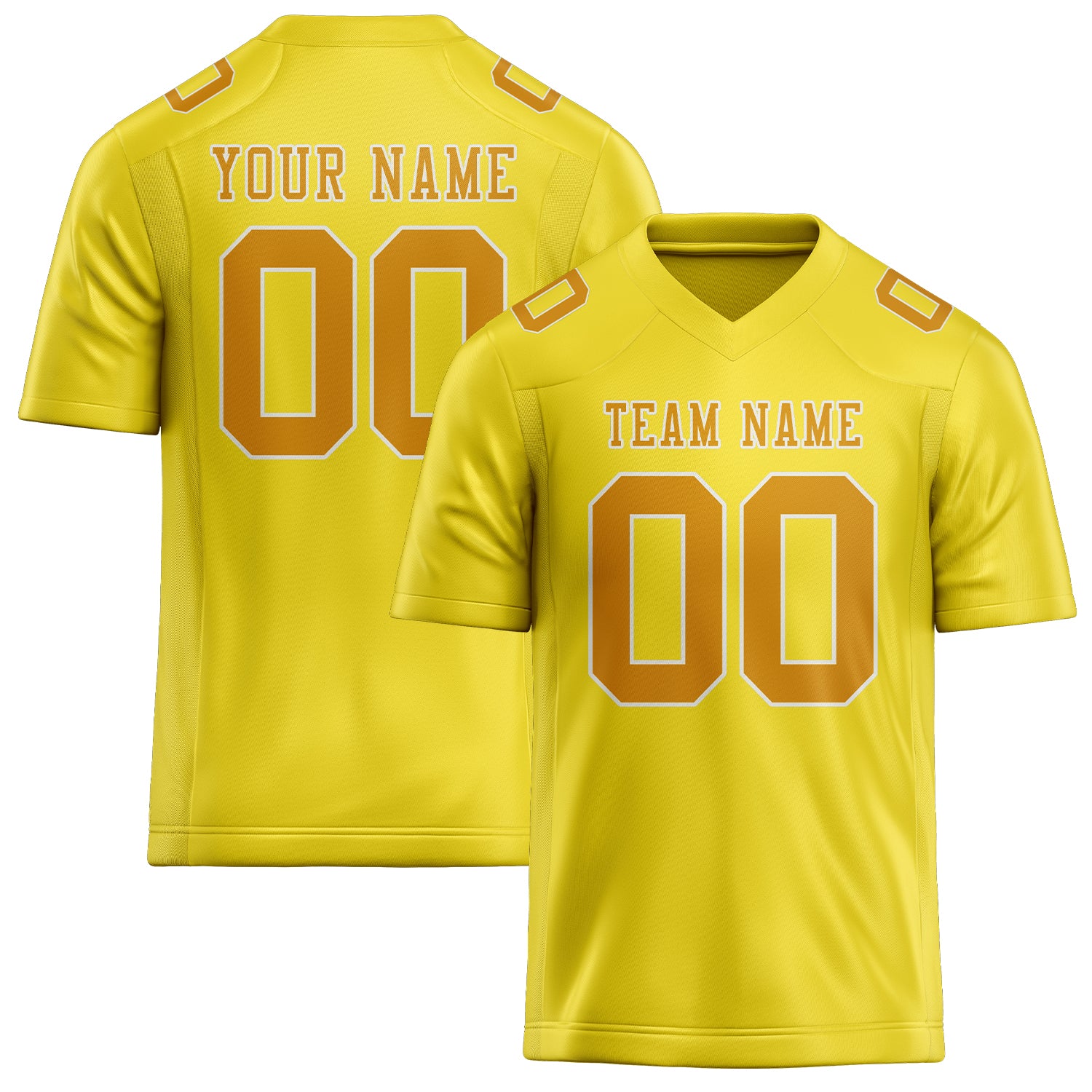 Maglia da rugby professionale personalizzata giallo pallido