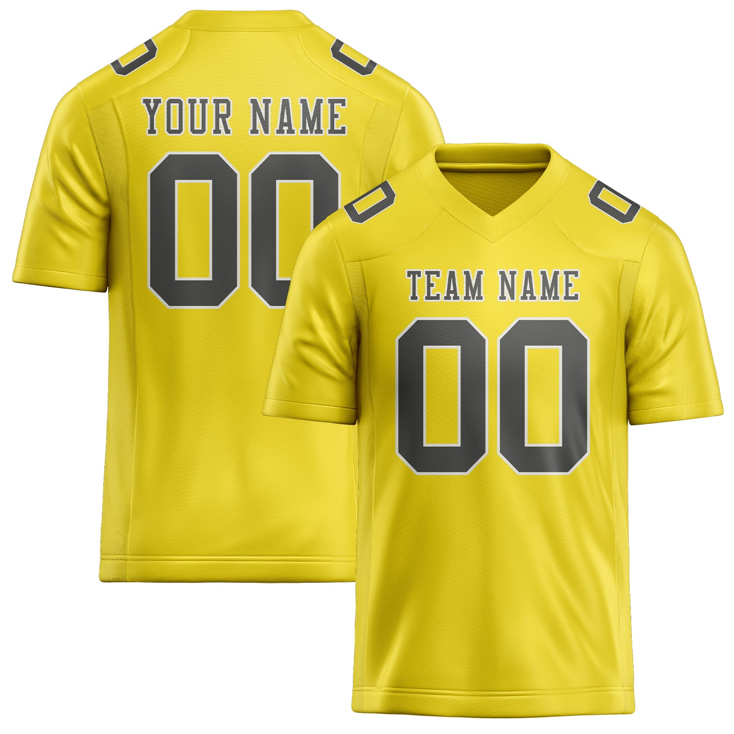Maglia da rugby personalizzata professionale giallo pallido grigio scuro
