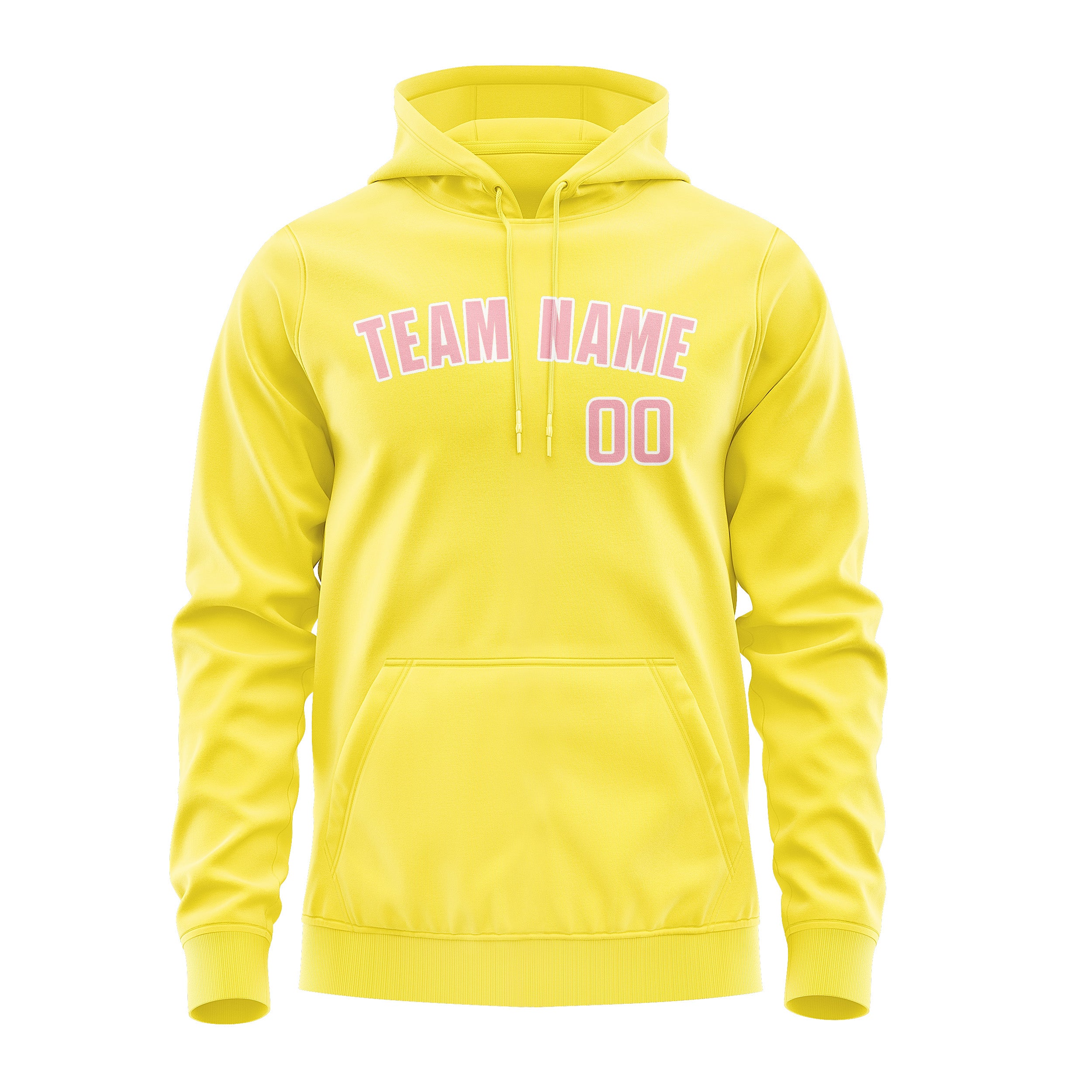 Maßgeschneidertes Blassgelb Rosa Hoodie