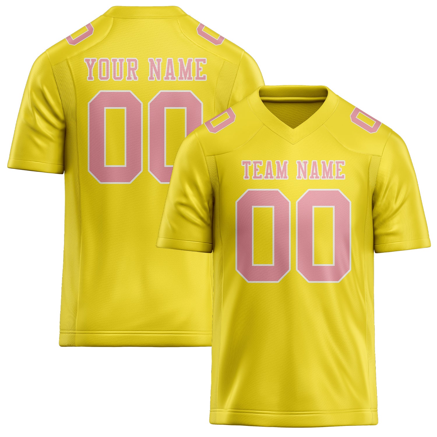 Maglia da rugby professionale personalizzata giallo pallido rosa