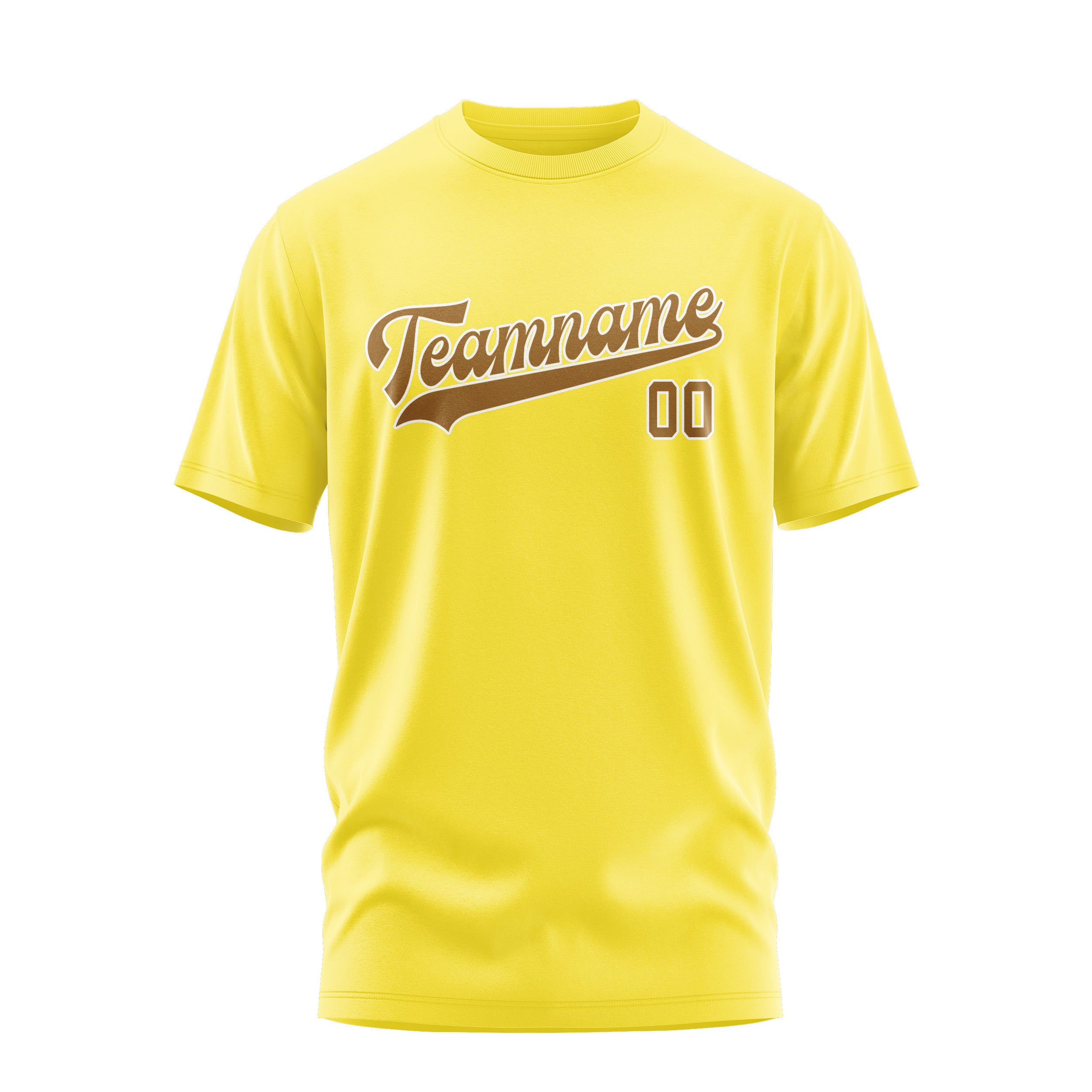 Maßgeschneidertes Blassgelb Khaki T-Shirt