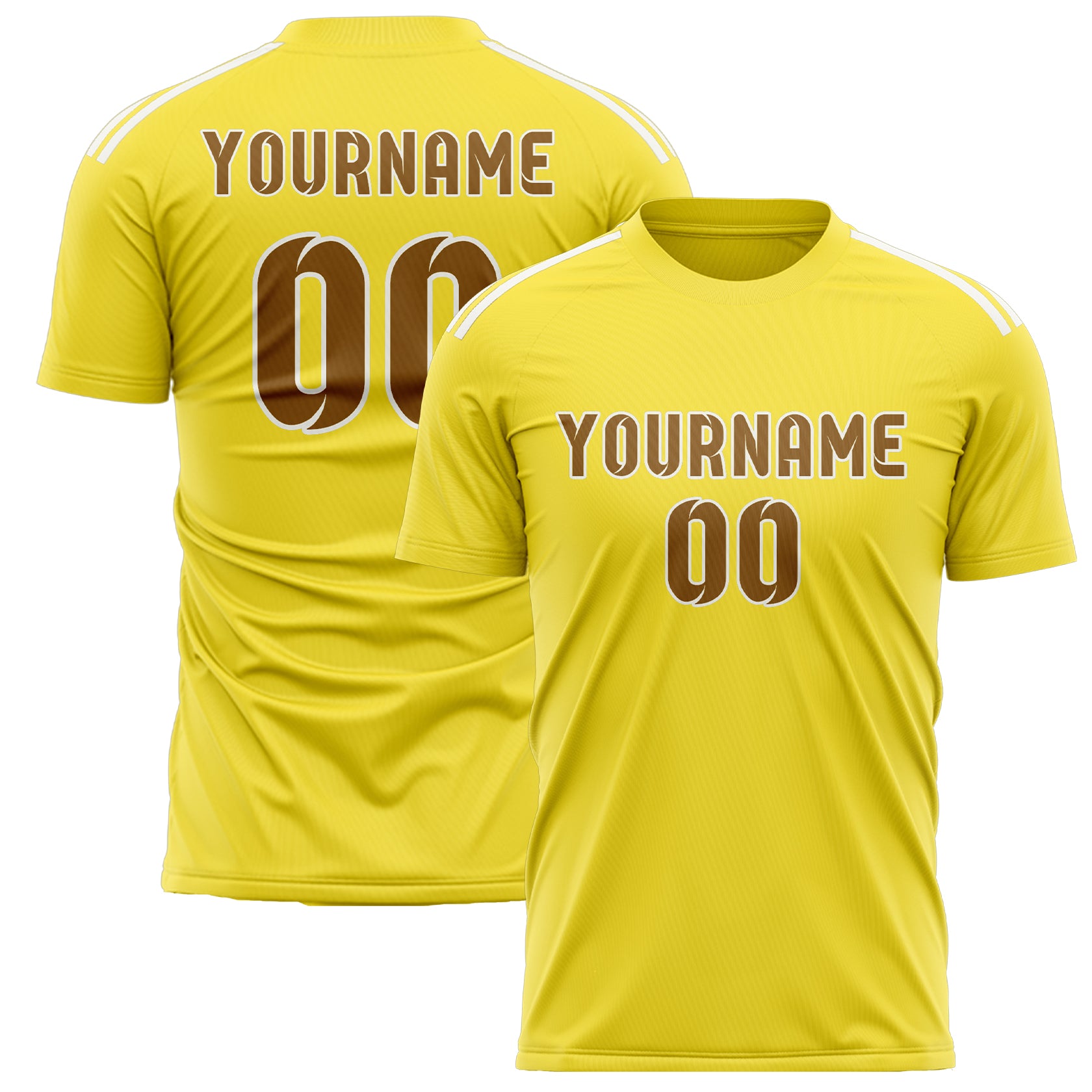 Benutzerdefiniertes Professionelles Blassgelb Khaki Fußballtrikot