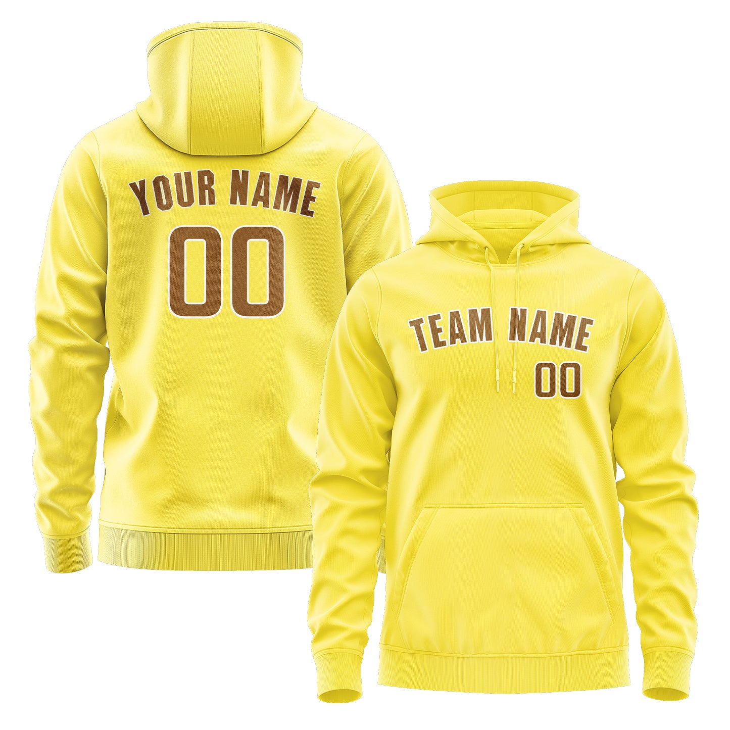Maßgeschneidertes Blassgelb Khaki Hoodie