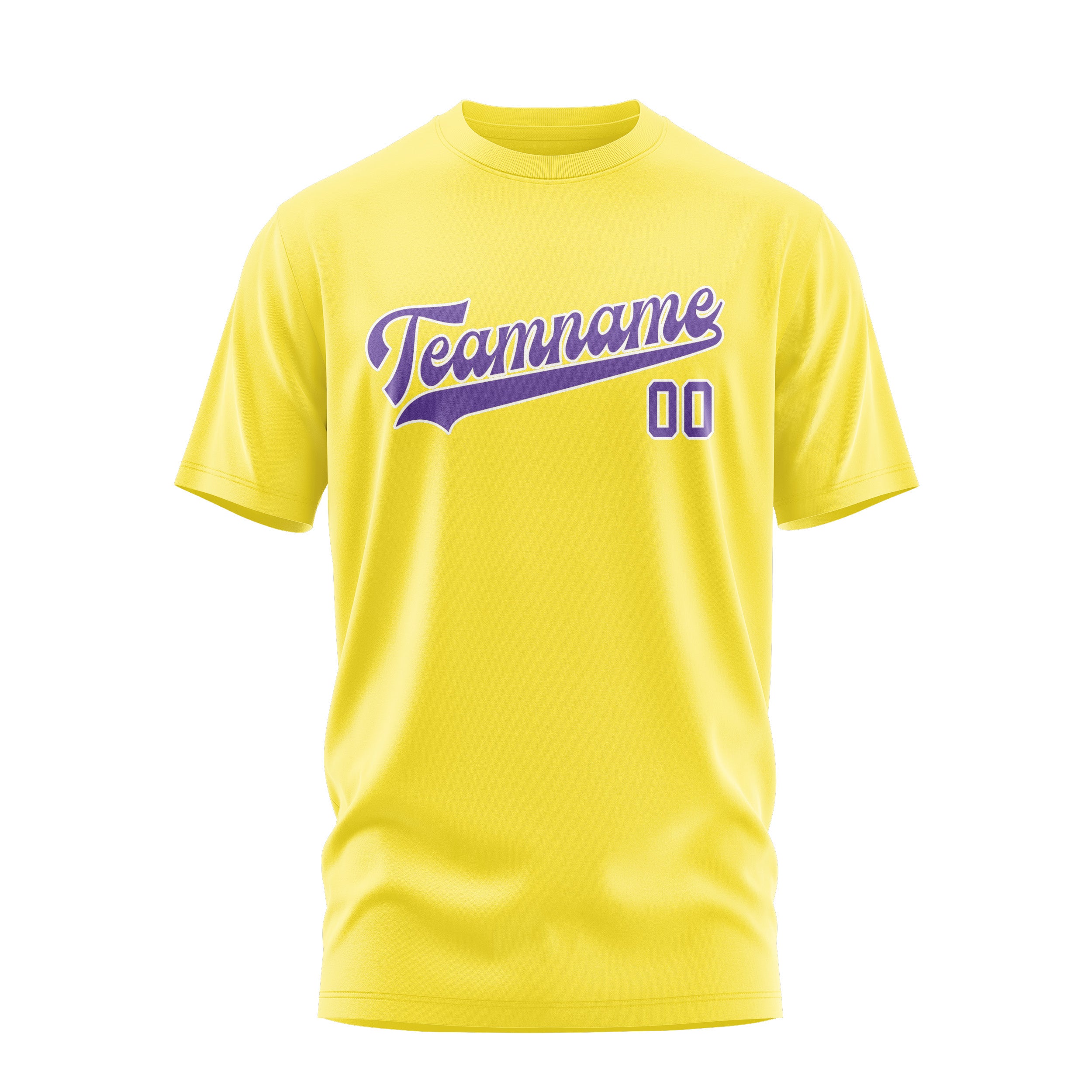Maßgeschneidertes Blassgelb Lavendel T-Shirt