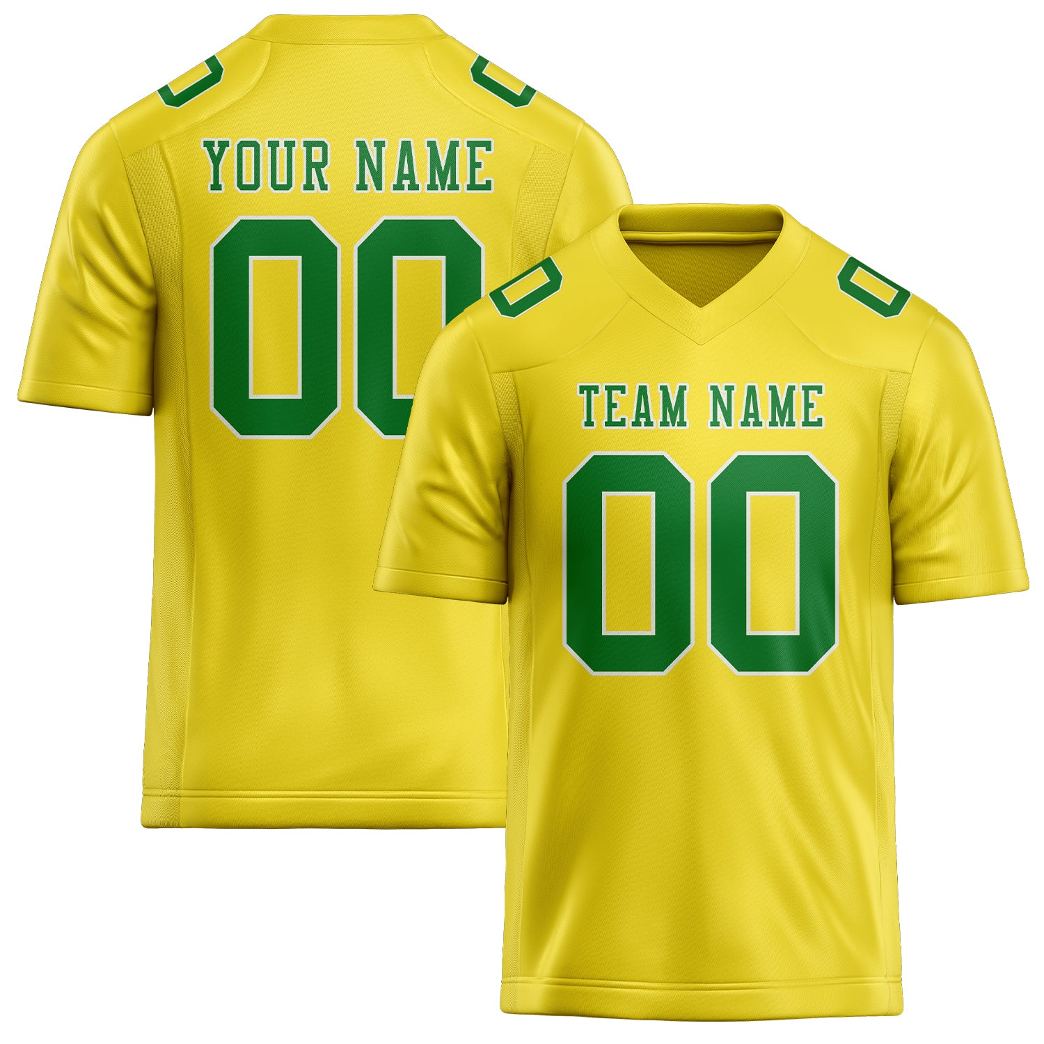 Maglia da rugby personalizzata professionale giallo pallido verde smeraldo