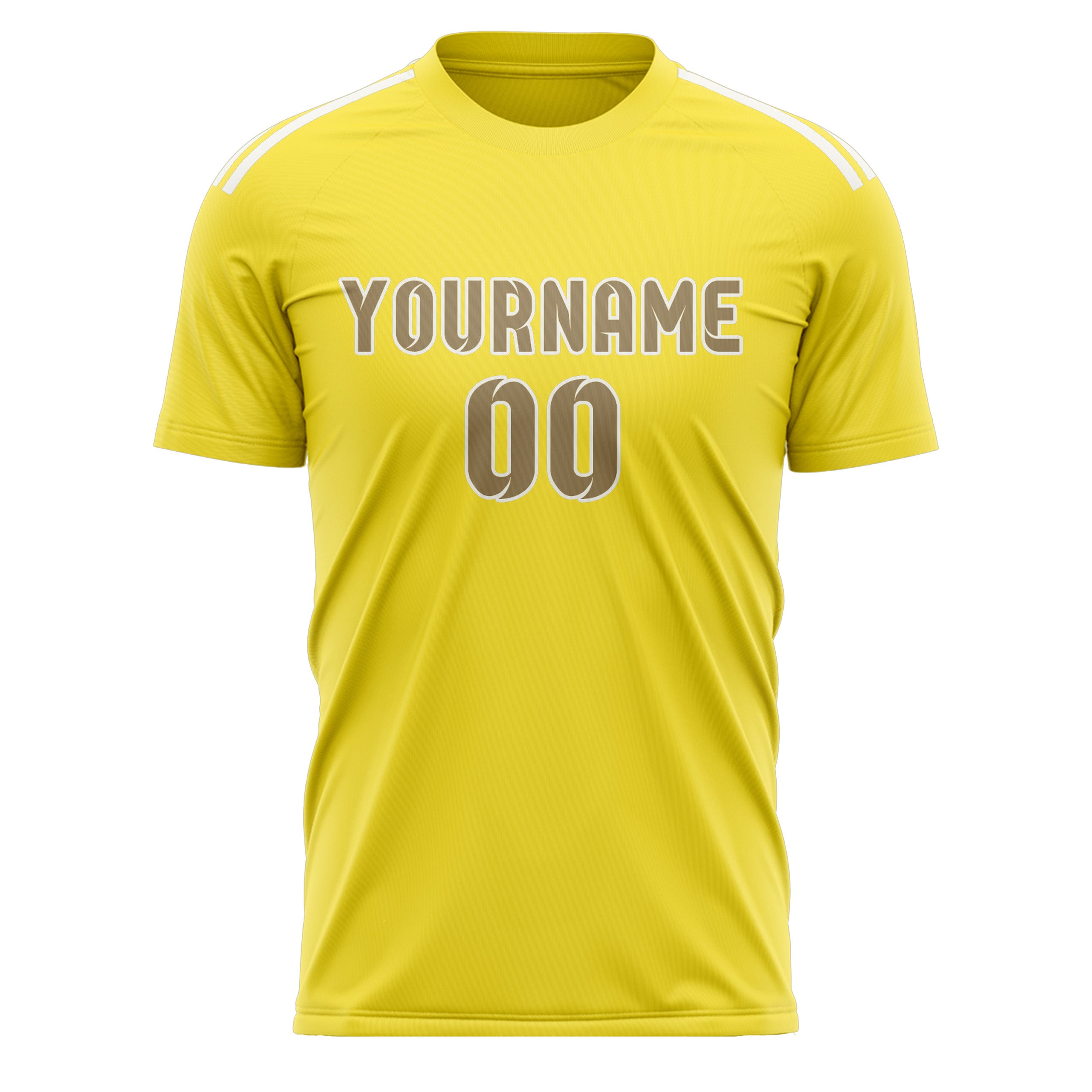 Benutzerdefiniertes Professionelles Blassgelb Hellkhaki Fußballtrikot