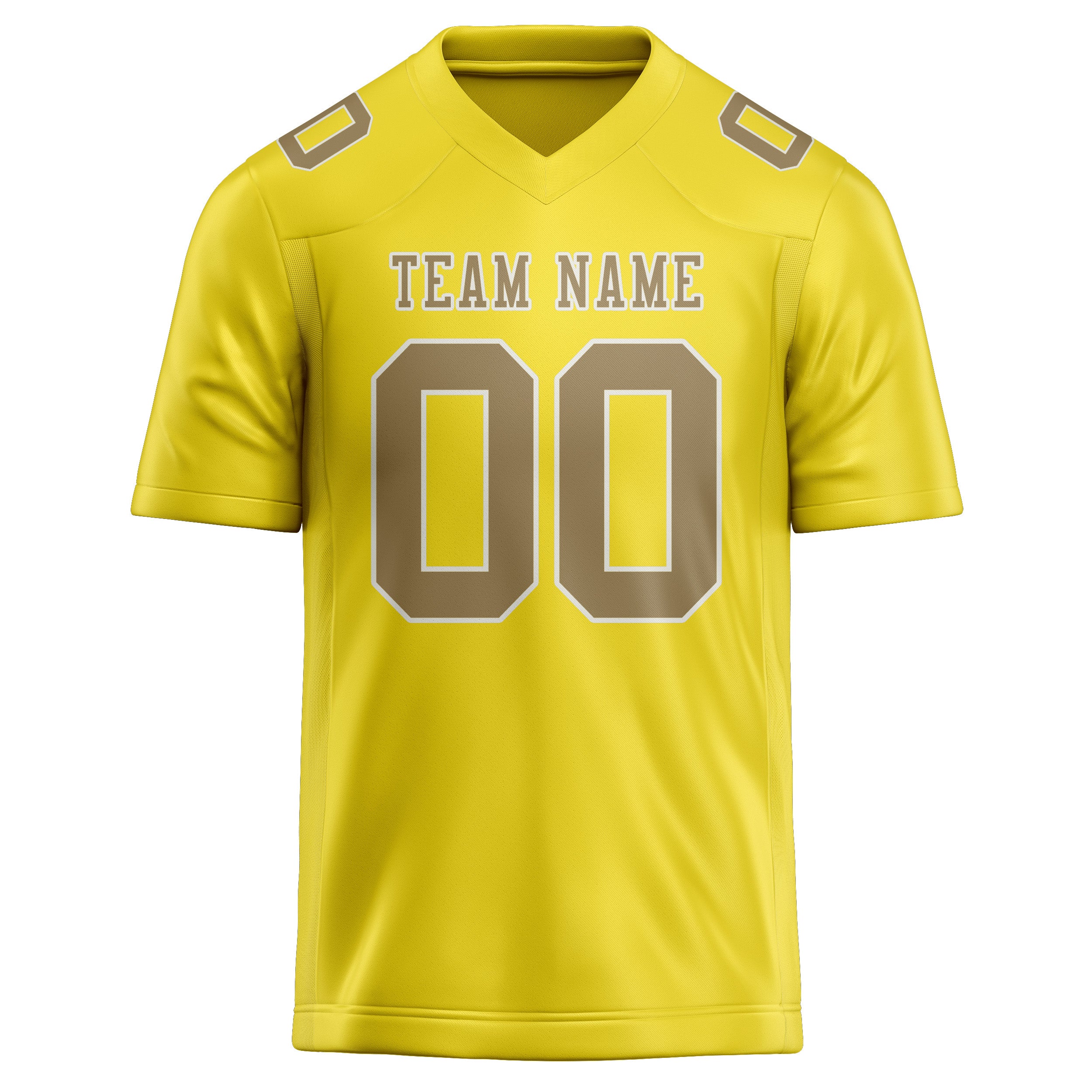 Maglia da rugby personalizzata professionale color giallo pallido e cachi chiaro