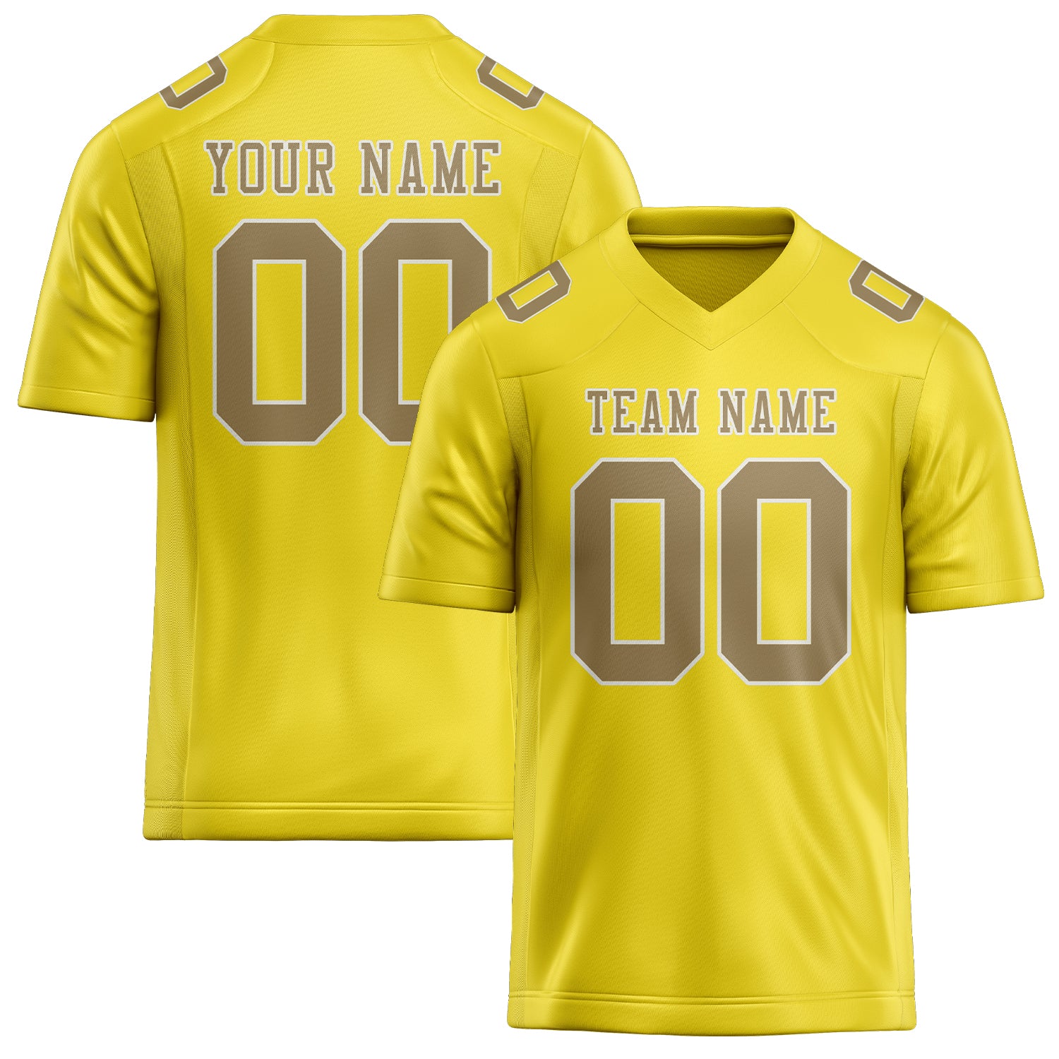 Maglia da rugby personalizzata professionale color giallo pallido e cachi chiaro