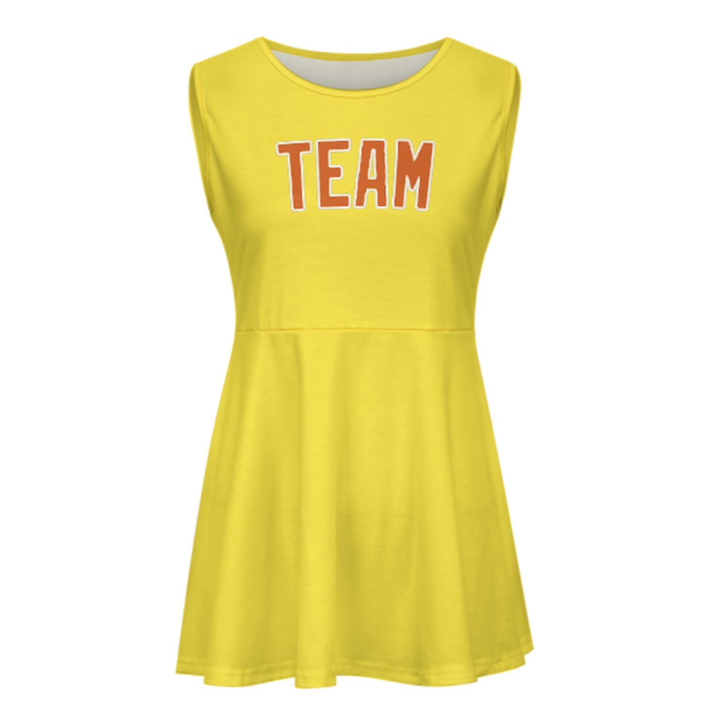 Maßgeschneidertes Blassgelb Orange Cheerleader-Kleid