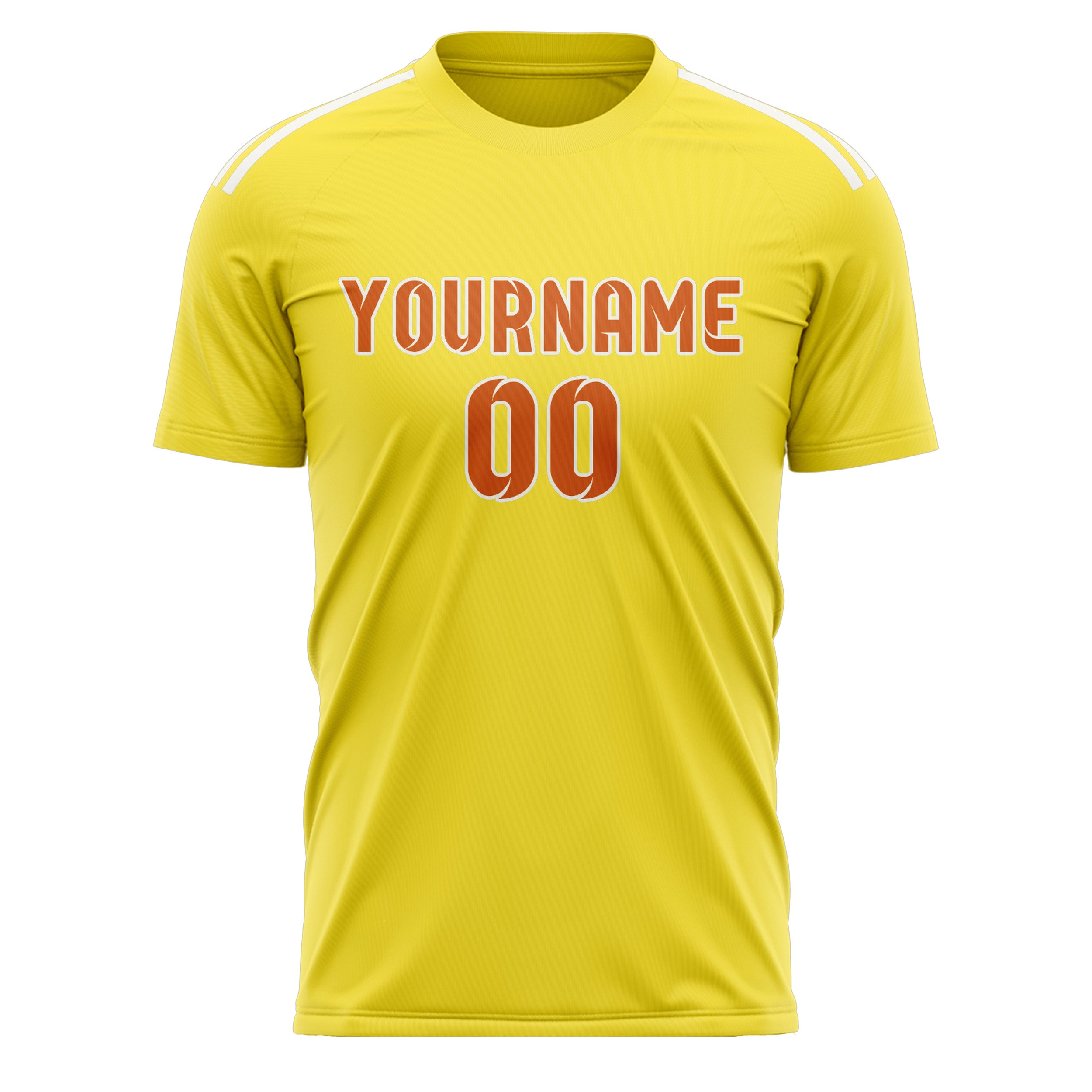 Benutzerdefiniertes Professionelles Blassgelb Orange Fußballtrikot