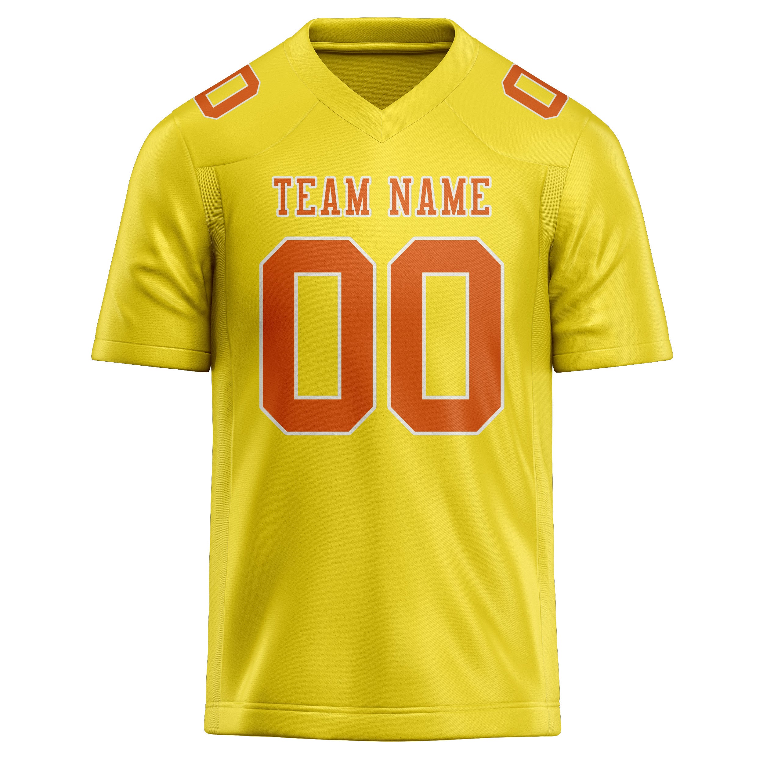 Maglia da rugby professionale personalizzata giallo pallido arancione