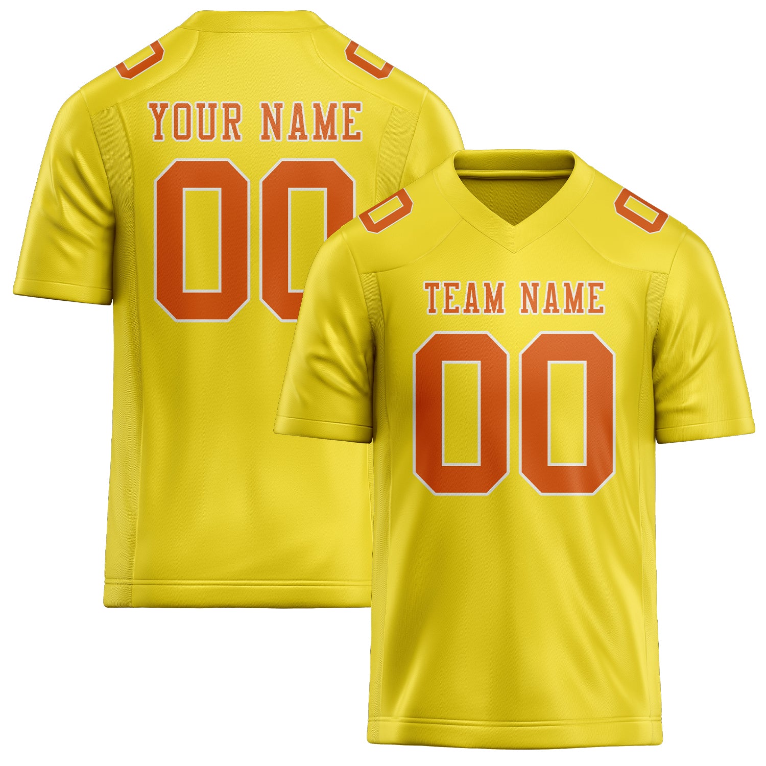 Maglia da rugby professionale personalizzata giallo pallido arancione