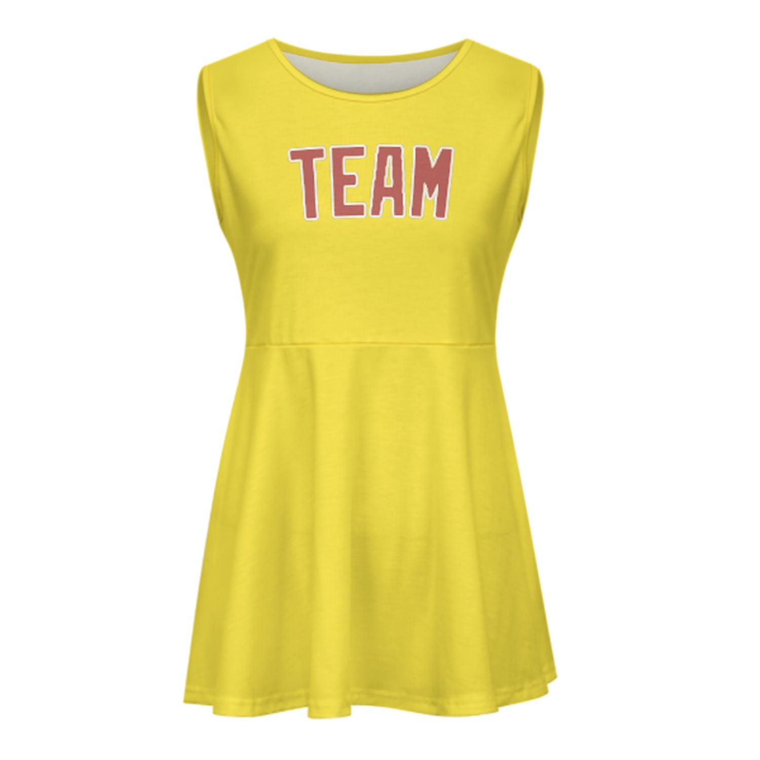 Maßgeschneidertes Blassgelb Kupferrose Cheerleader-Kleid