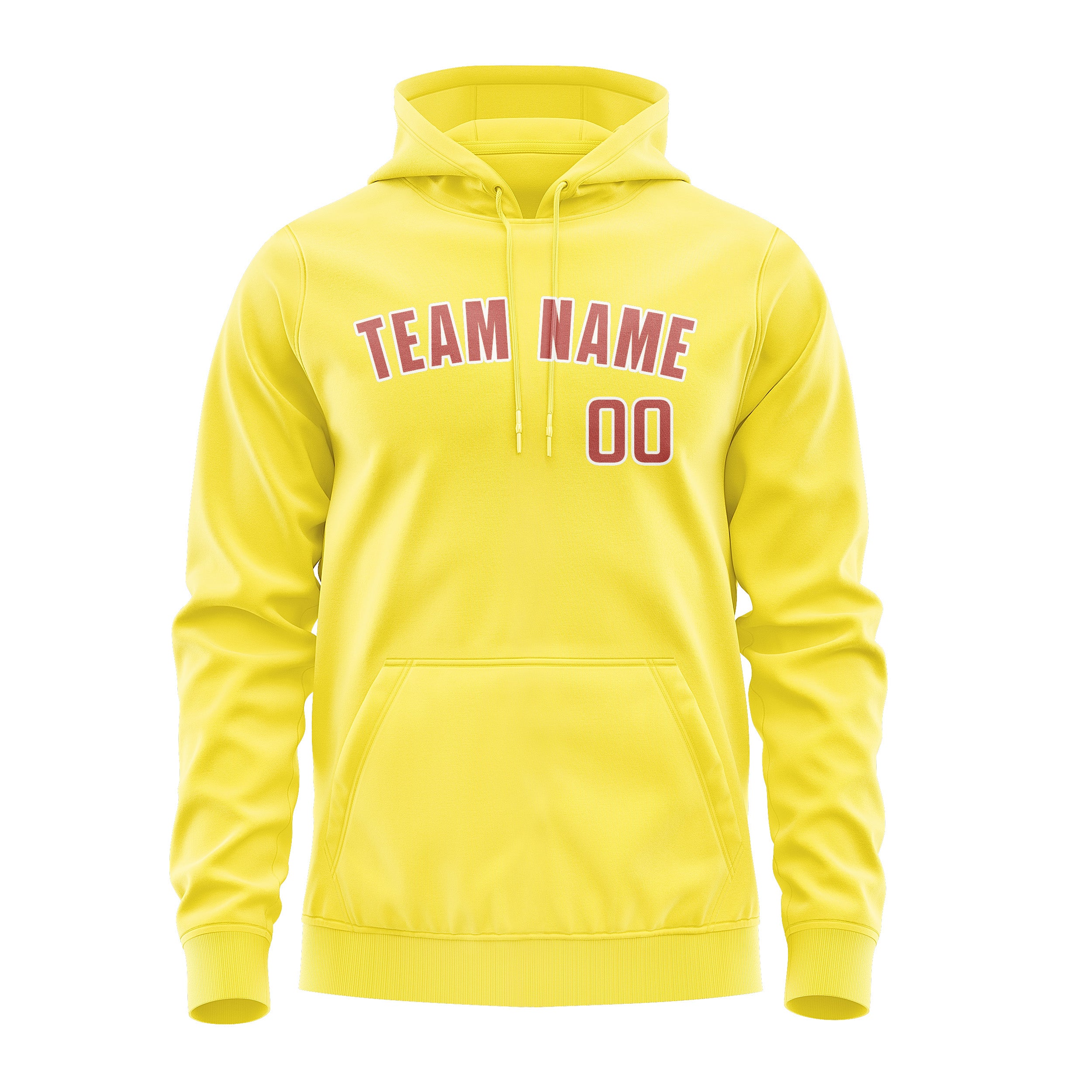 Maßgeschneidertes Blassgelb Kupferrose Hoodie
