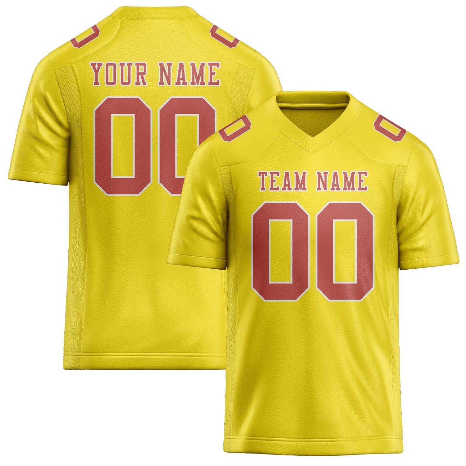 Maglia da rugby personalizzata professionale color giallo paglierino e rame Rose