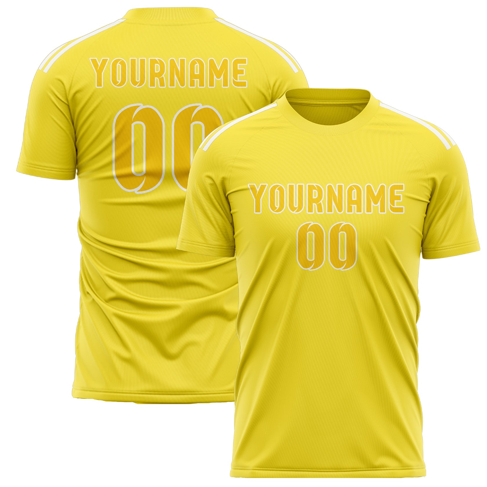 Benutzerdefiniertes Professionelles Blassgelb Gold Fußballtrikot