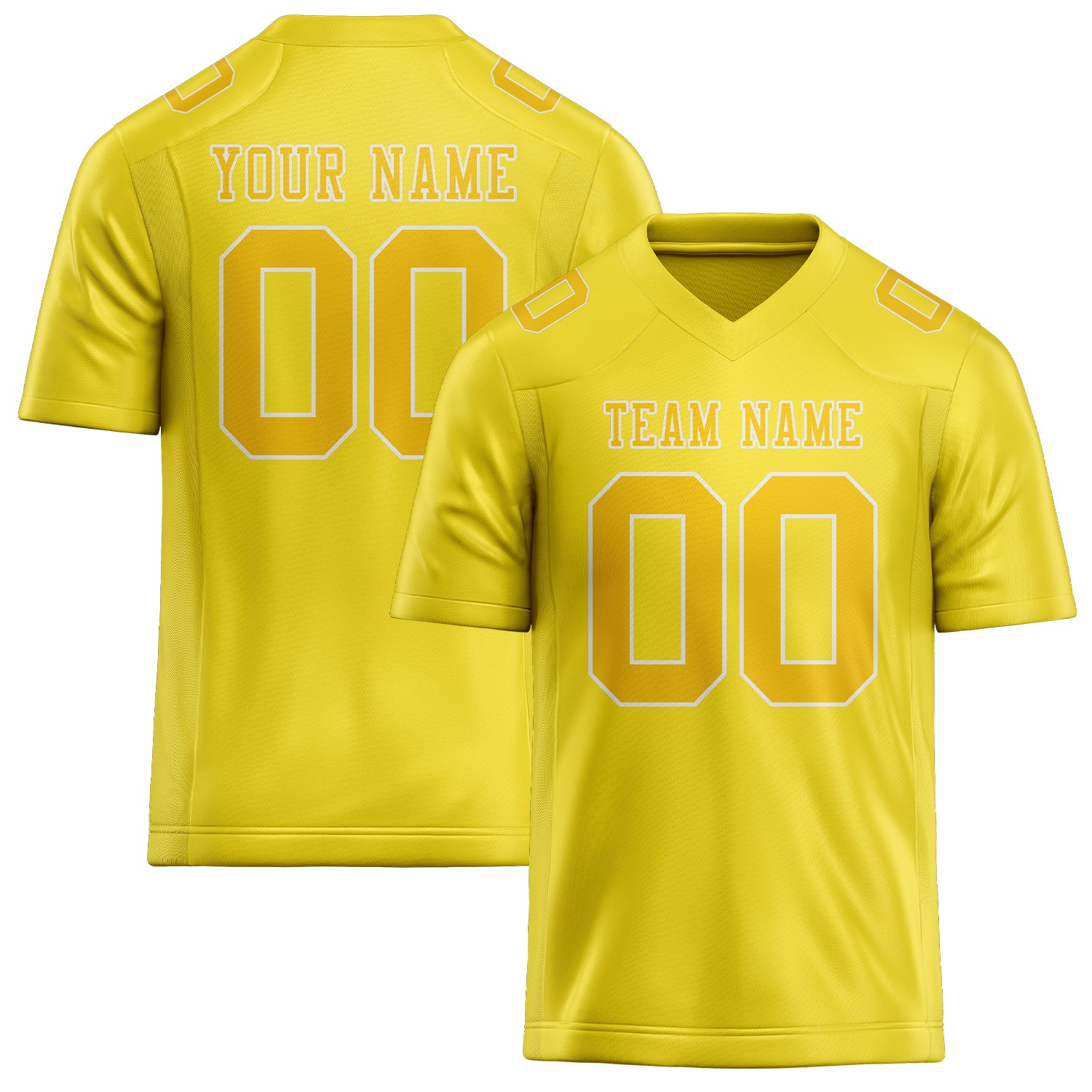 Maglia da rugby personalizzata professionale giallo pallido oro