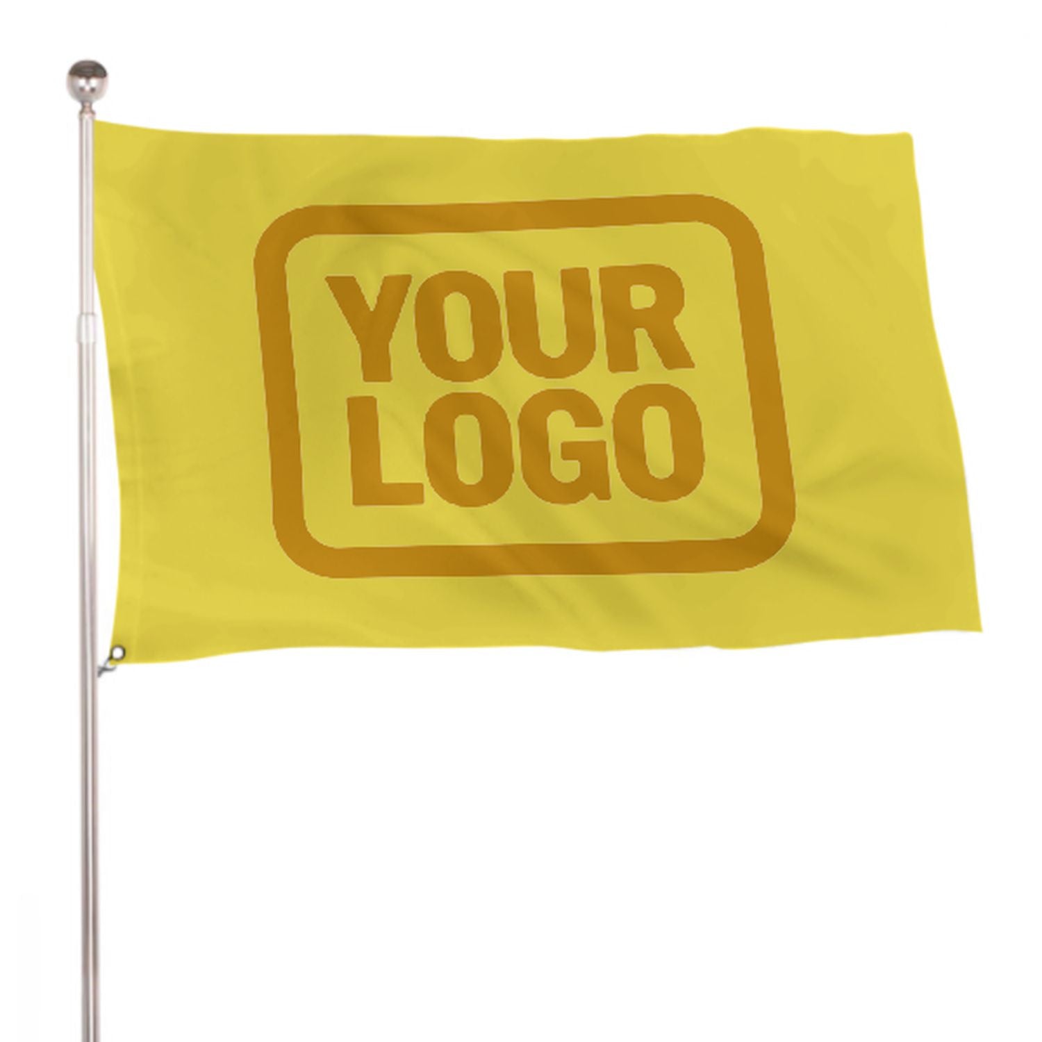 Maßgeschneidertes Blassgelb Gelb Flagge