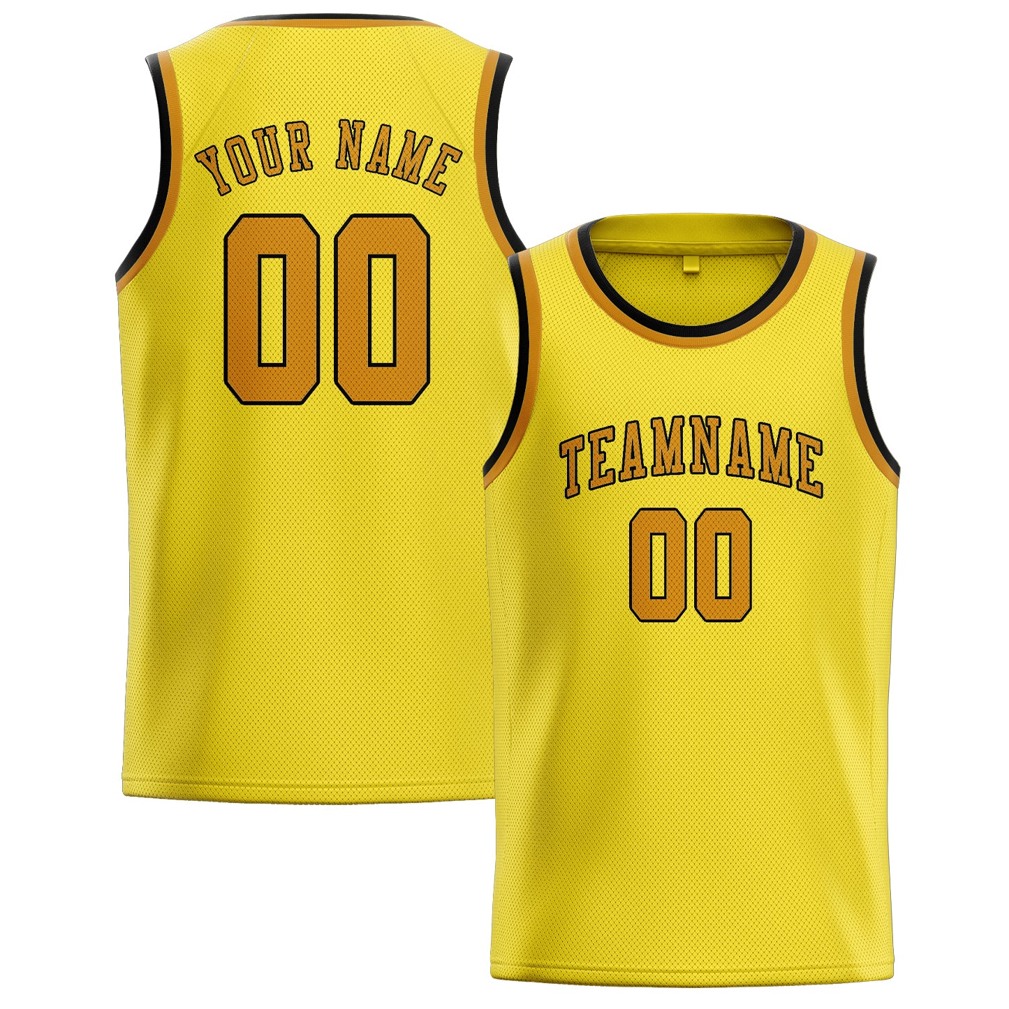 Benutzerdefiniertes Professionelles Blassgelb Gelb Basketballtrikot