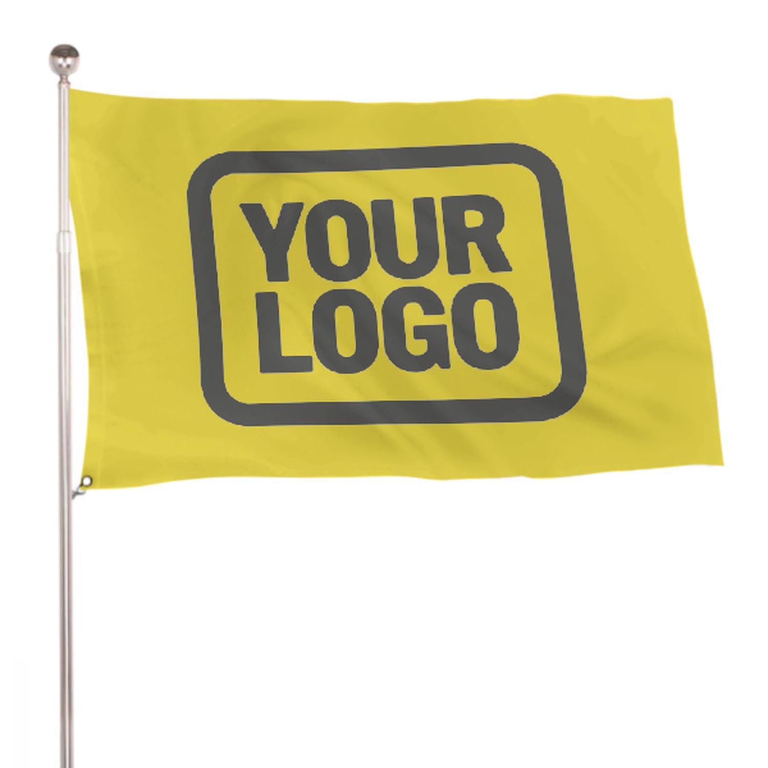 Maßgeschneidertes Blassgelb Dunkelgrau Flagge