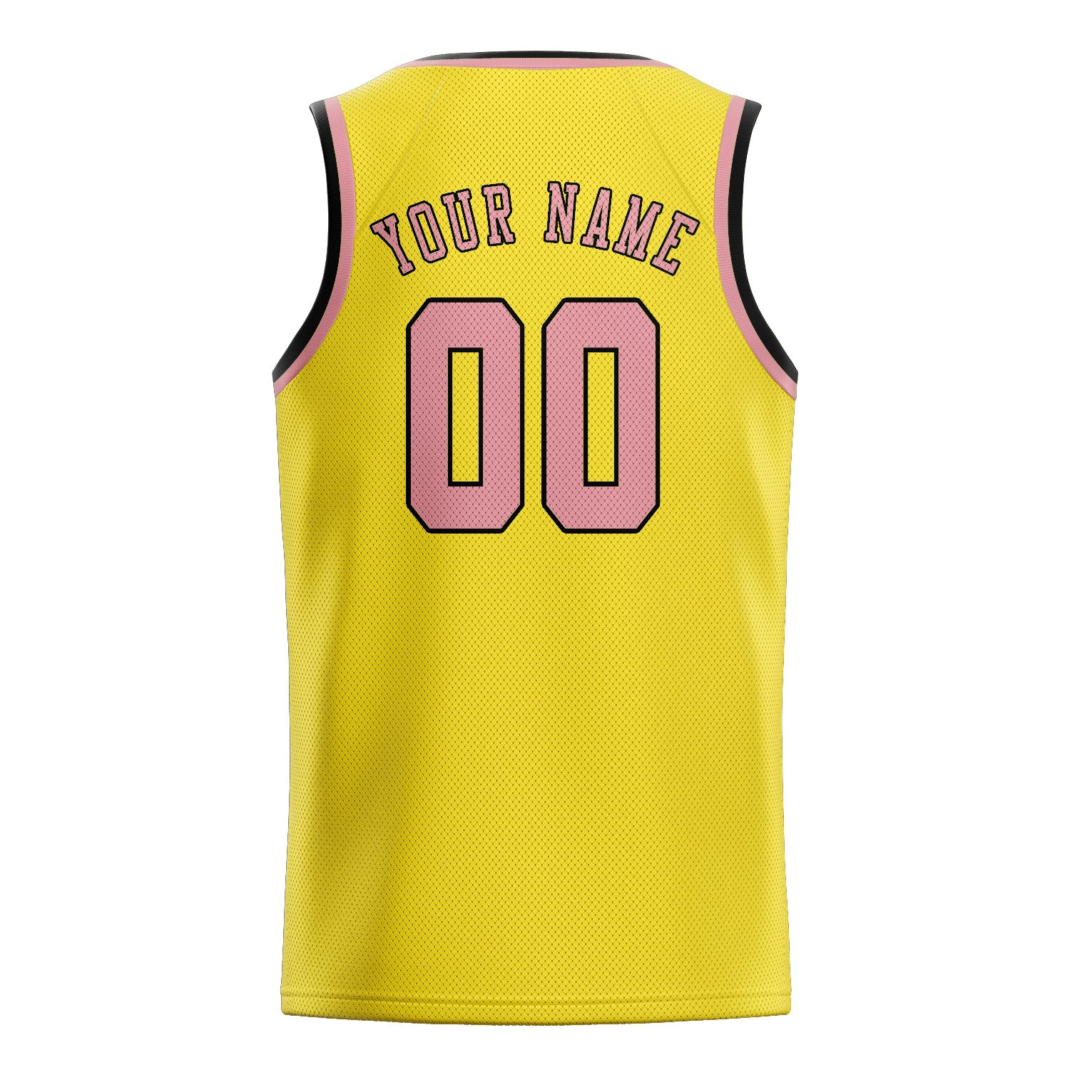 Benutzerdefiniertes Professionelles Blassgelb Rosa Basketballtrikot