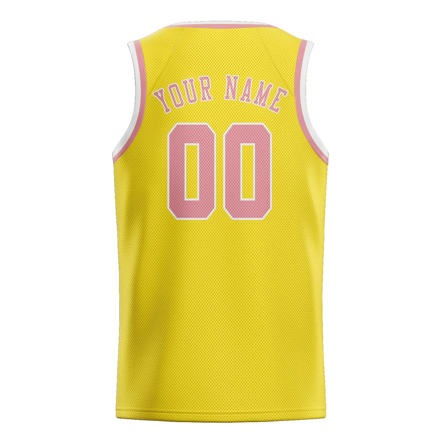 Benutzerdefiniertes Professionelles Blassgelb Rosa Basketballtrikot