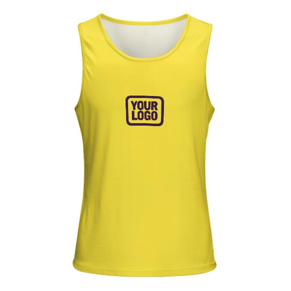 Maßgeschneidertes Blassgelb Lila Herren Tanktop