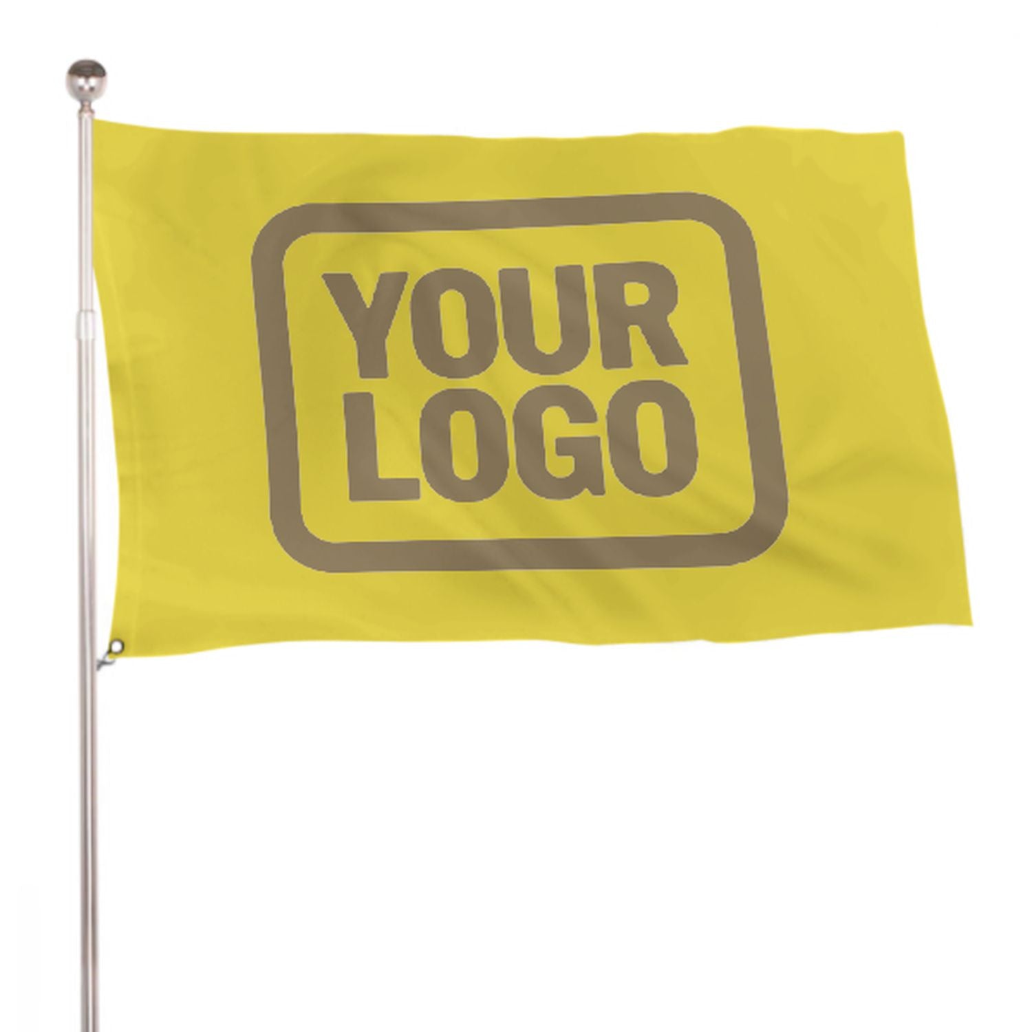Maßgeschneidertes Blassgelb Hellkhaki Flagge