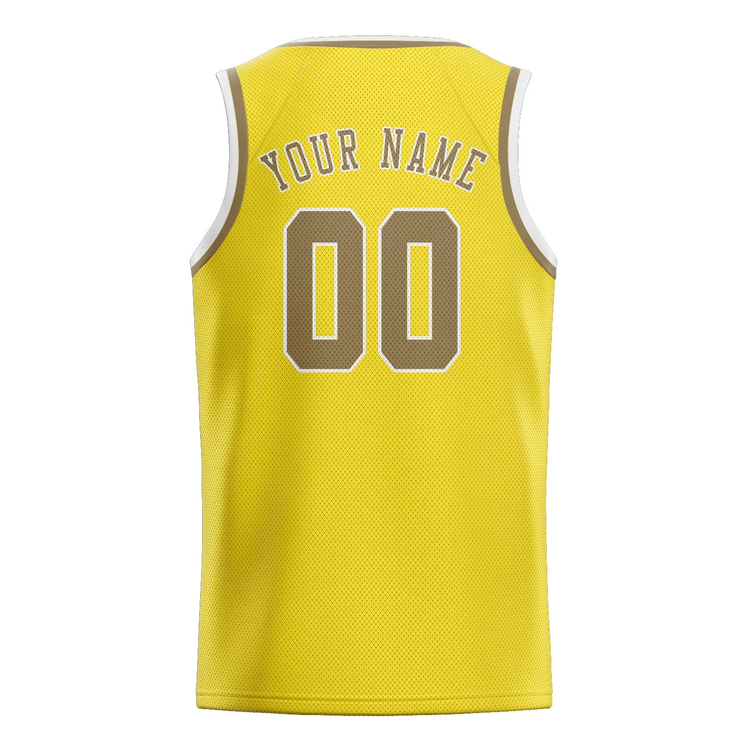 Benutzerdefiniertes Professionelles Blassgelb Hellkhaki Basketballtrikot