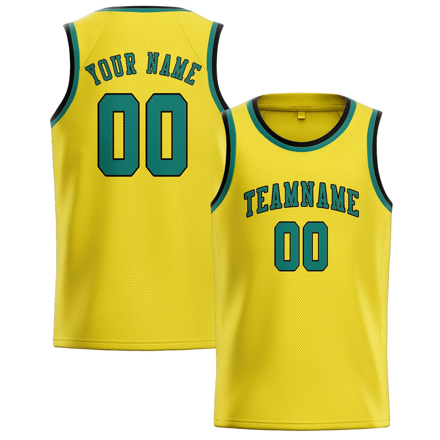 Benutzerdefiniertes Professionelles Blassgelb Blaugrün Basketballtrikot